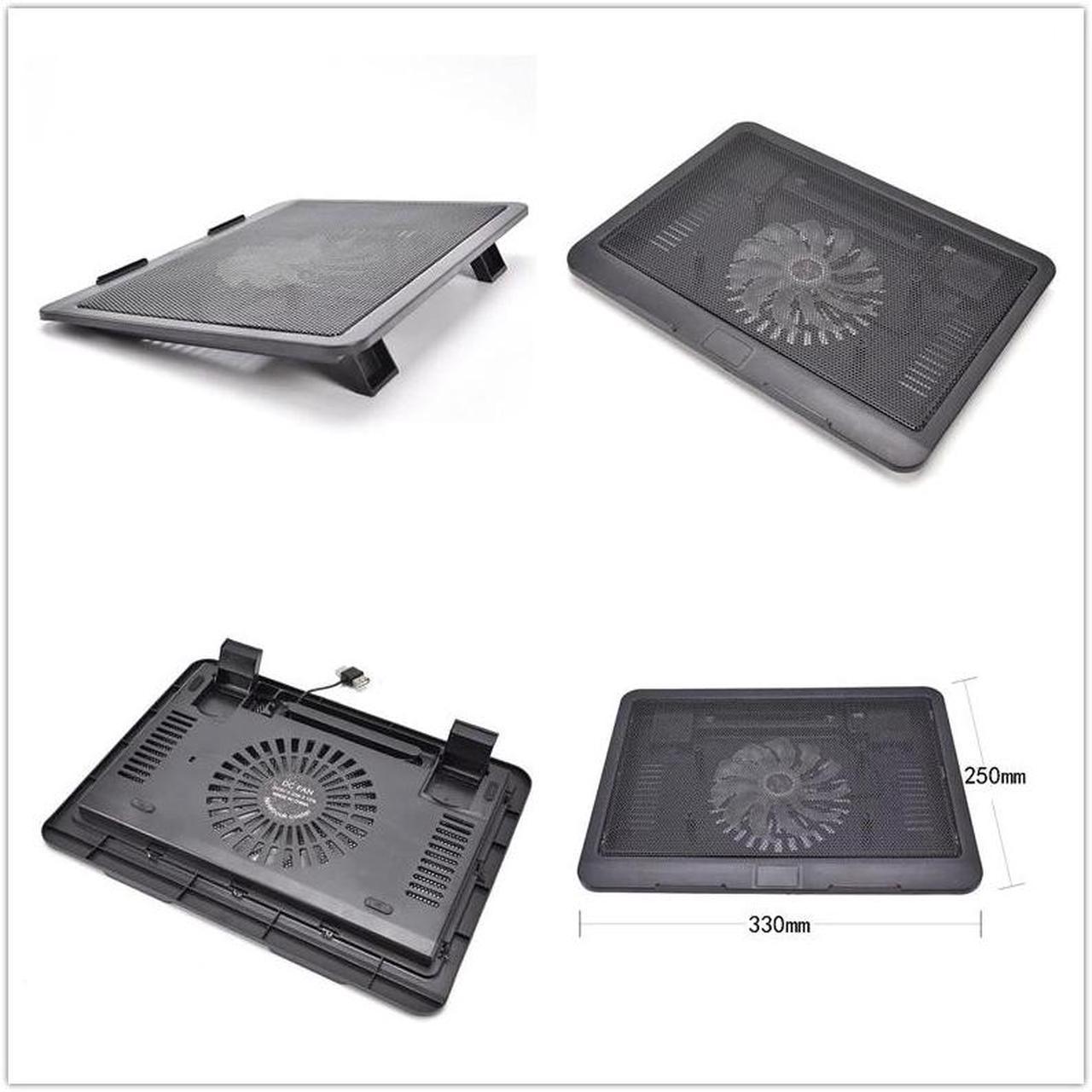 Quiet Laptop Cooler for 14" Laptop Notebook Computer Peripherals Cooling Fan Cooling Pad Base Big Fan USB Stand 1Pc