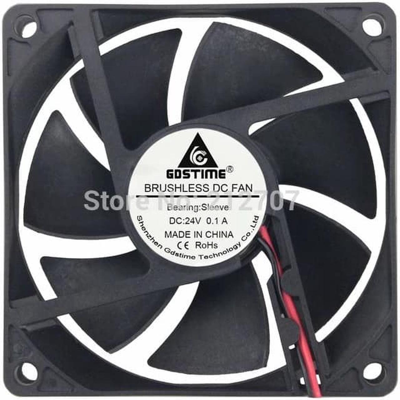 1PCS  2Pin 8020 80mm 80x80x20mm 24V Case Cooling Cooler Server Inverter Fan