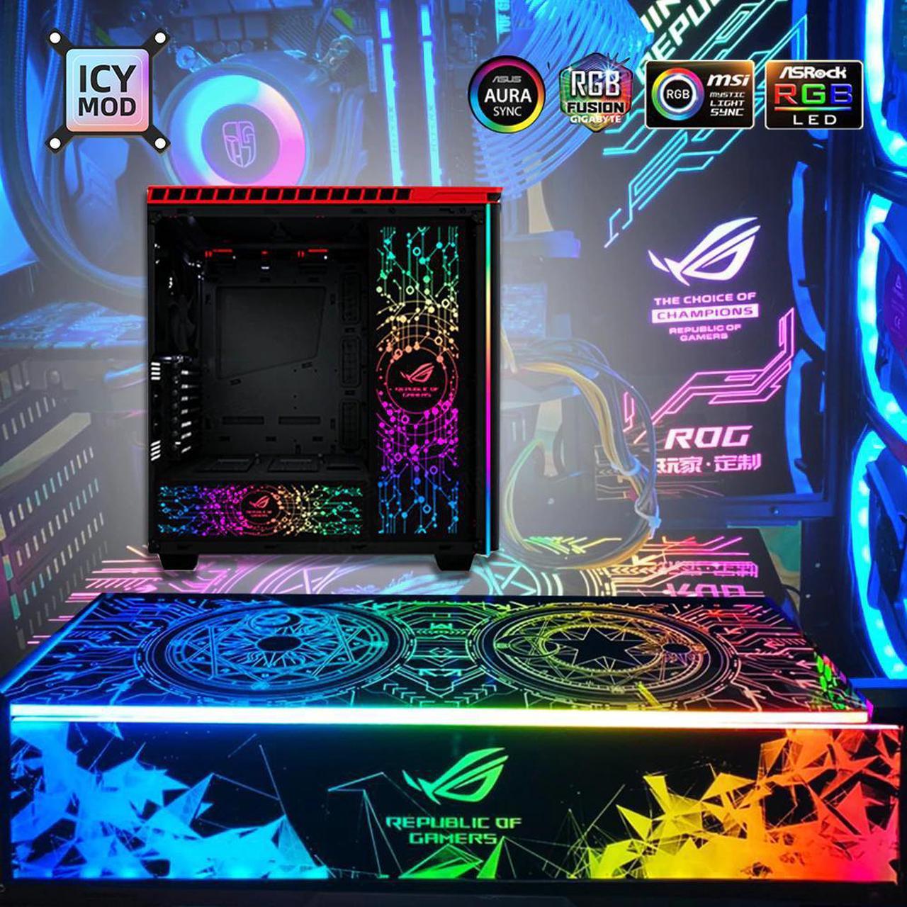 RGB Lighting Panel For PC Case VGA Backplate Side Panel Symphony A-RGB  RGB  AURA SYNC Water cooling Customization