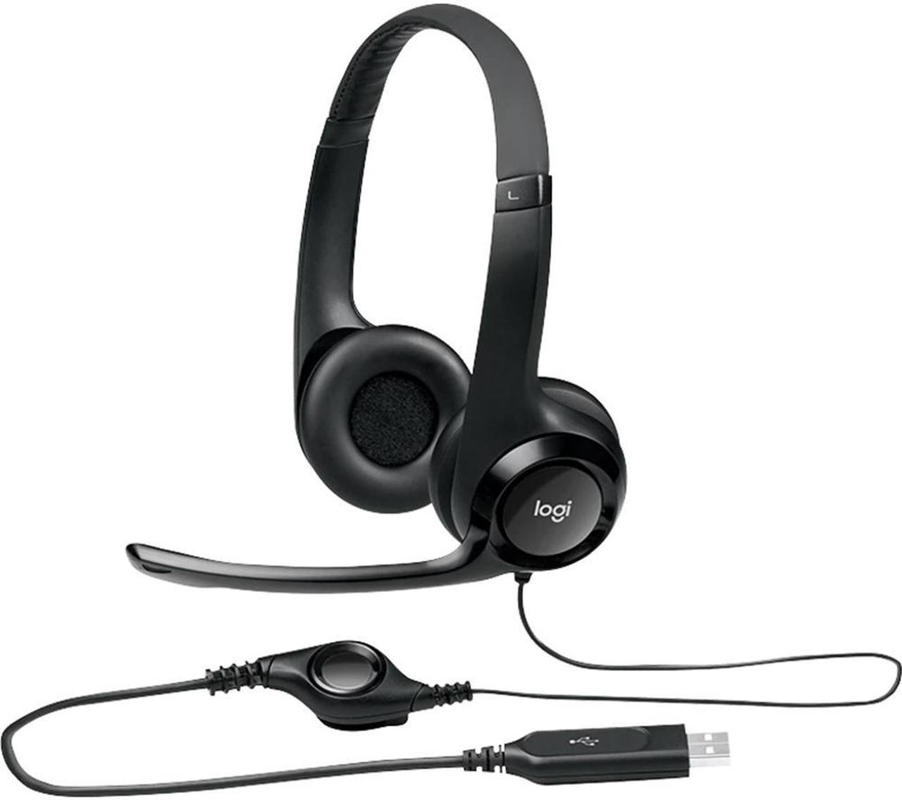 H390 2.33M USB Stereo Headphones Hands- Calling Gaming Meeting Video Chat Computer Office Wired Headset with Mic