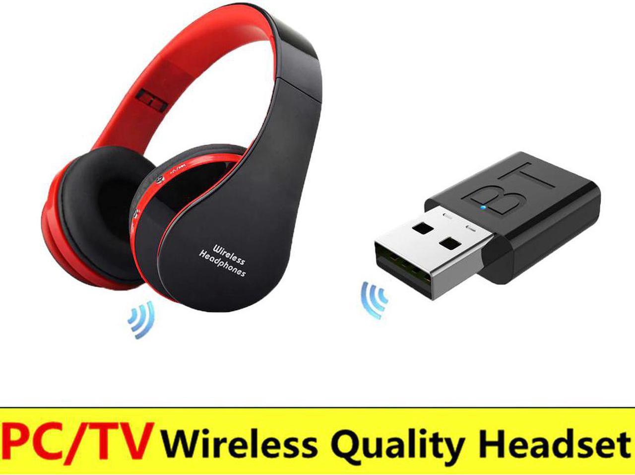 New & High Quality 5 in 1 Wireless Headphones tch TV Earphone Cordless Bluetooth Headset for MP3 PC Stereo TV iPod