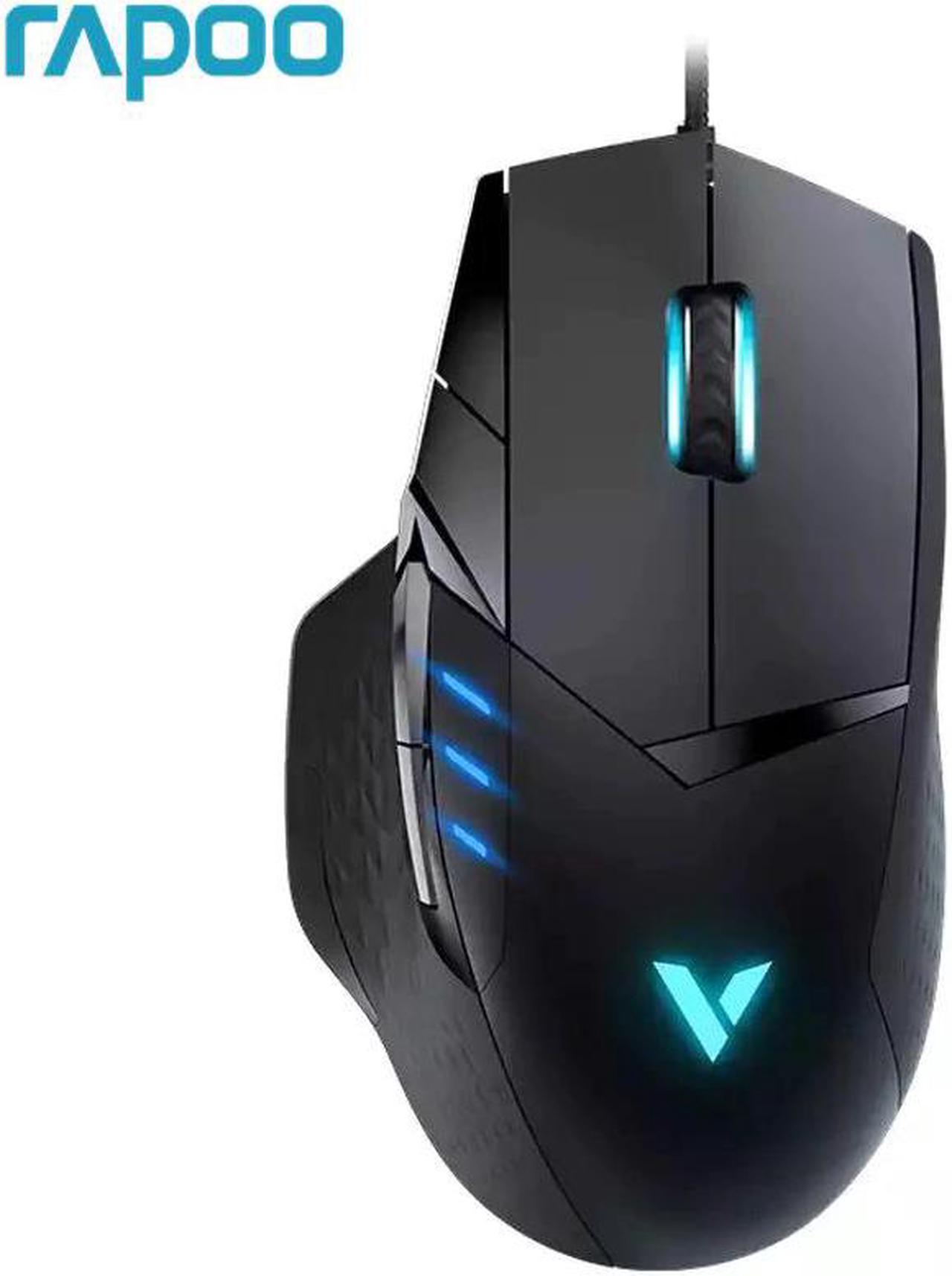 VT300 6200DPI IR Optical USB Wired Gaming Mouse 10 Programmable Buttons RGB Light Game Mice COD for Computer Laptop