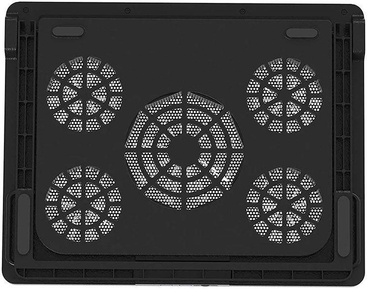 Alt view image 4 of 5 - Radiator Cooler Pad Heat Dissipation Computer Base with 5 Cooling Fans