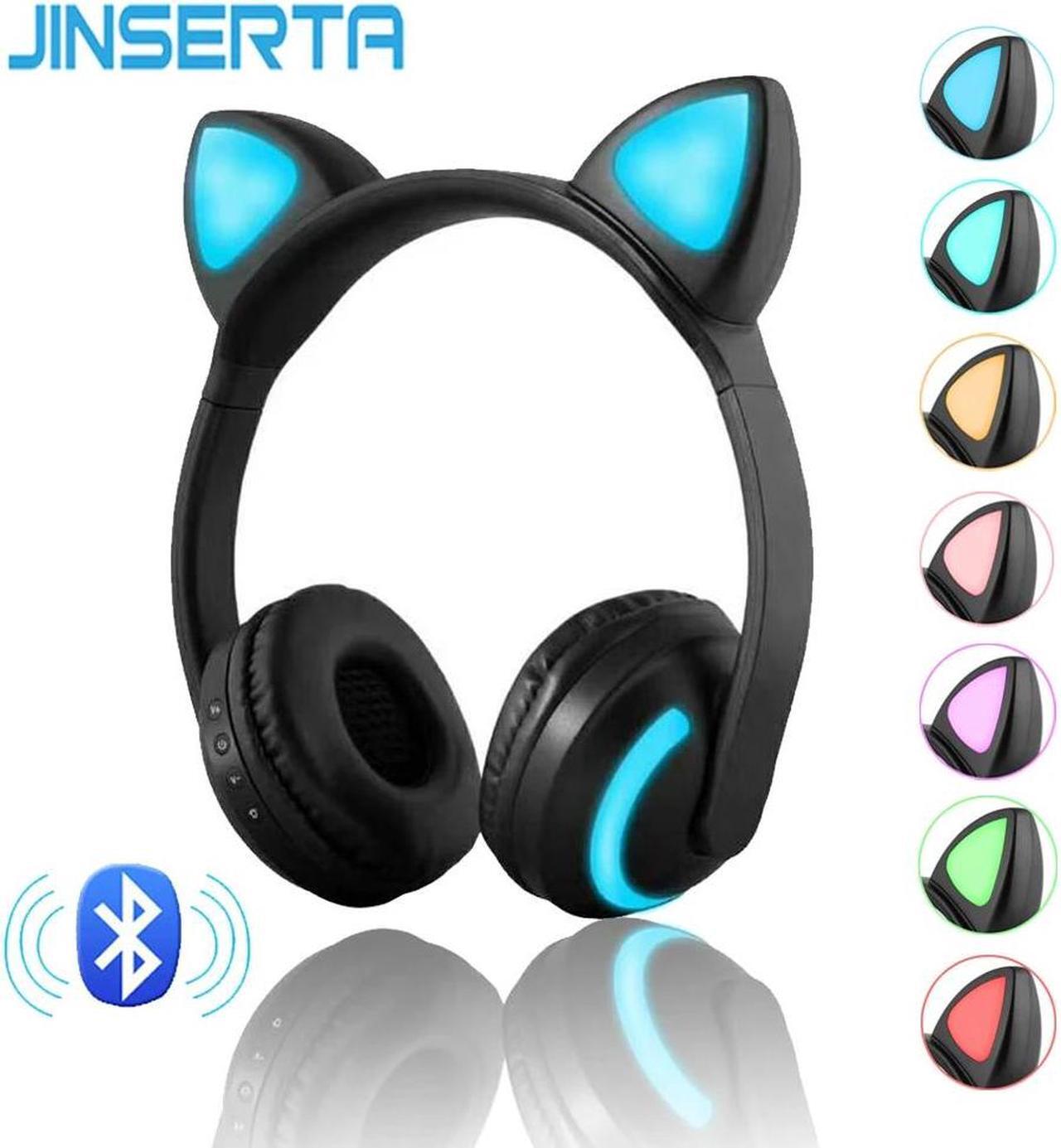 Main image of Bluetooth Stereo Cat Ear Headphones Flashing Glowing cat ear headphones Gaming Headset Earphone 7 Colors LED light