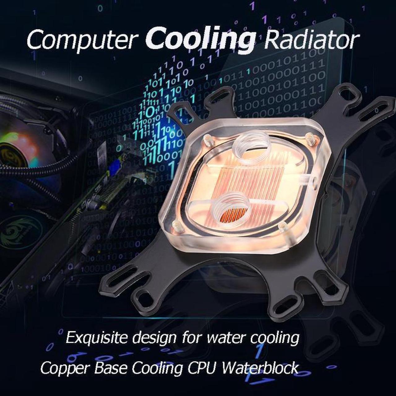 Water Block Water Cooler Computer Cooling Radiator for  AMD+Screws PC Computer Water Cooling System Accessory