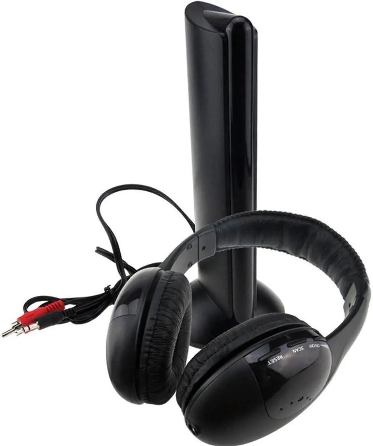 Alt view image 3 of 5 - #H30 5 in 1 FM radio Headset Portable Wireless Headphones Cordless RF Headsets Earphones For TV DVD PC