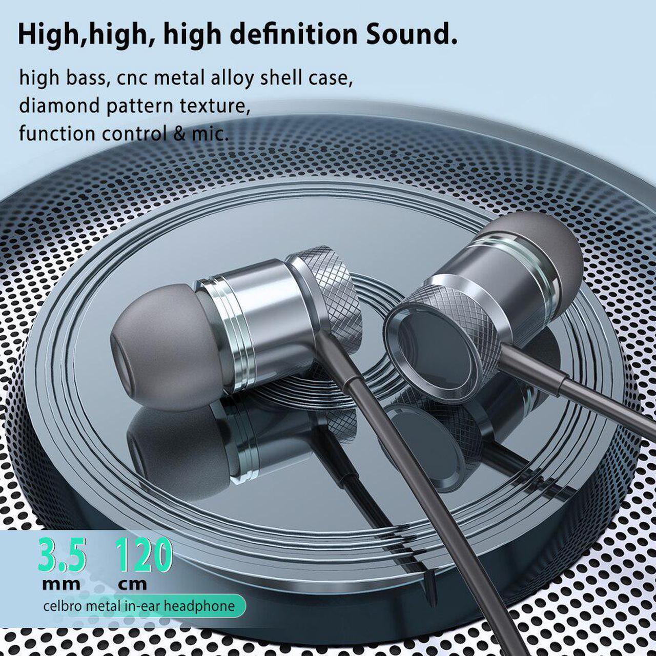 Alt view image 2 of 5 - 3.5mm Earphone Wired In Ear Sport Headphone 5D Stereo Surround Bass Sound Gaming Headset Earbuds With Mic For
