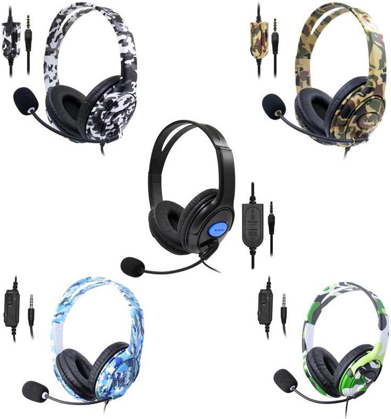 PC /PS4 Game Gaming Headphones Soft Memory Earmuff and Noise-canceling Wired Headset For PS4 Game With Microphones