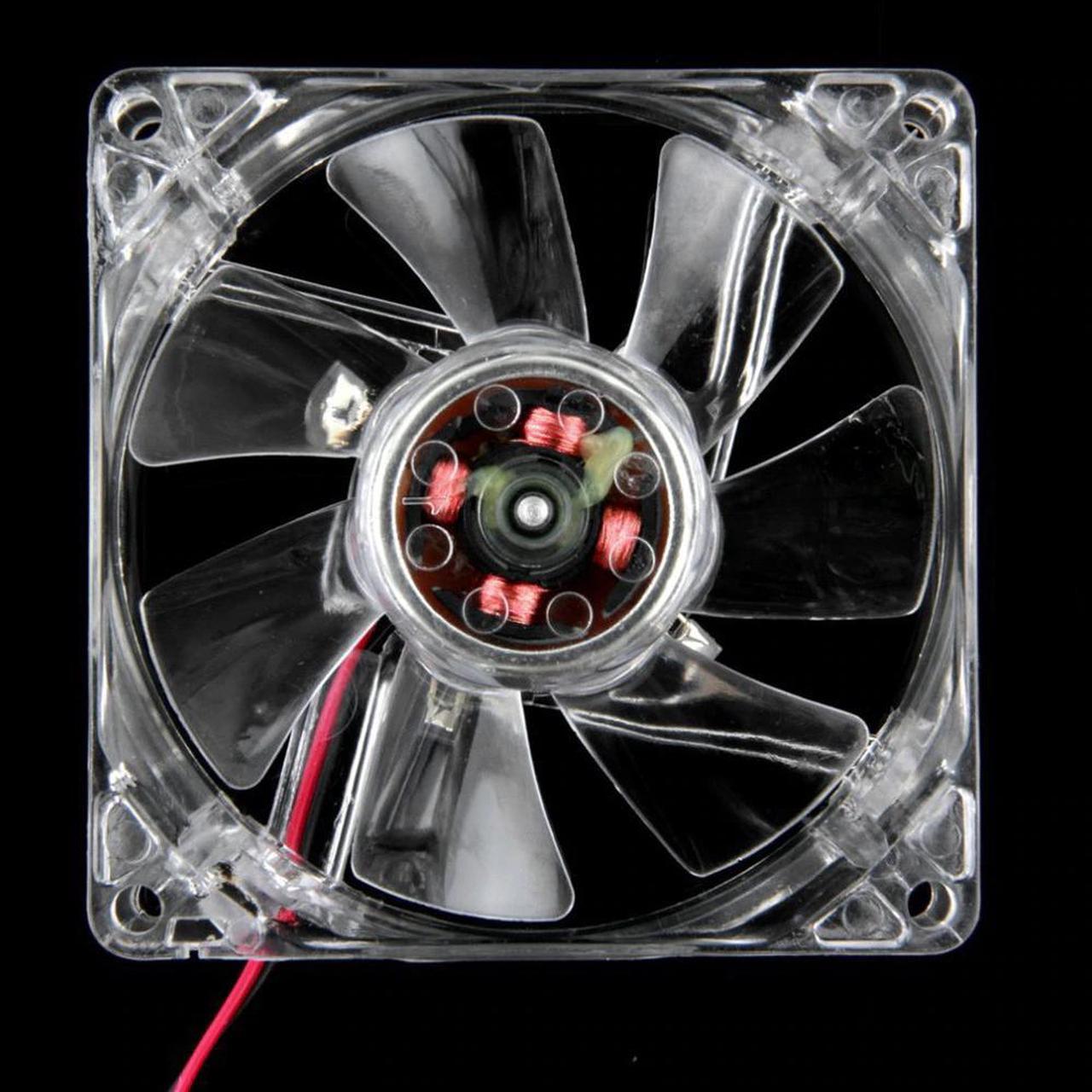 120 x 120 x 25mm 4 Pin Computer Fan Colorful Quad 4-LED Light Neon Clear 120mm PC Computer Case Cooling Fan Mod#T2