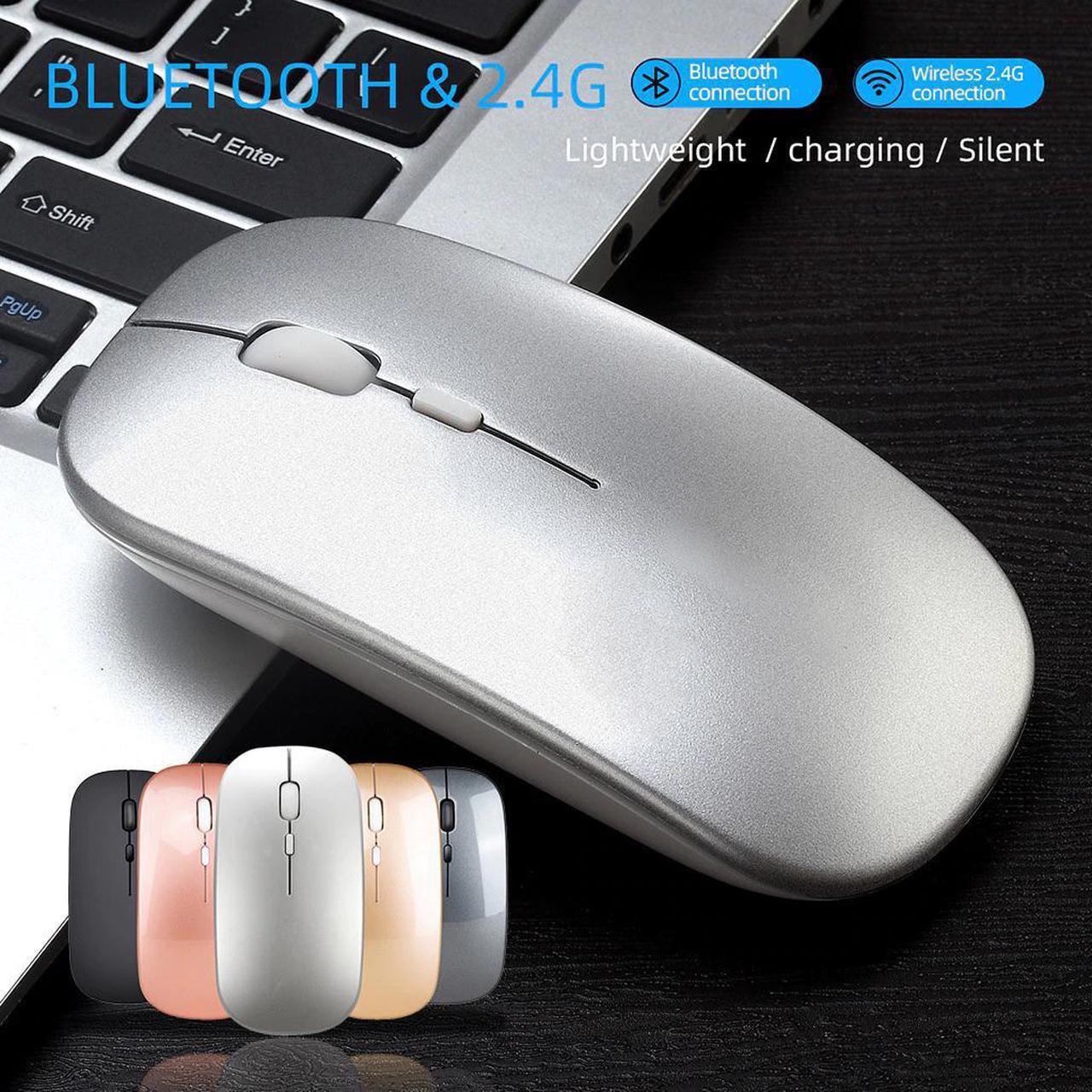 Rechargeable Wireless BT 5.0 USB Dual Mode Gaming Mouse Mice For PC Laptop 1600 DPI  resolution for fluid motion 2020#T2