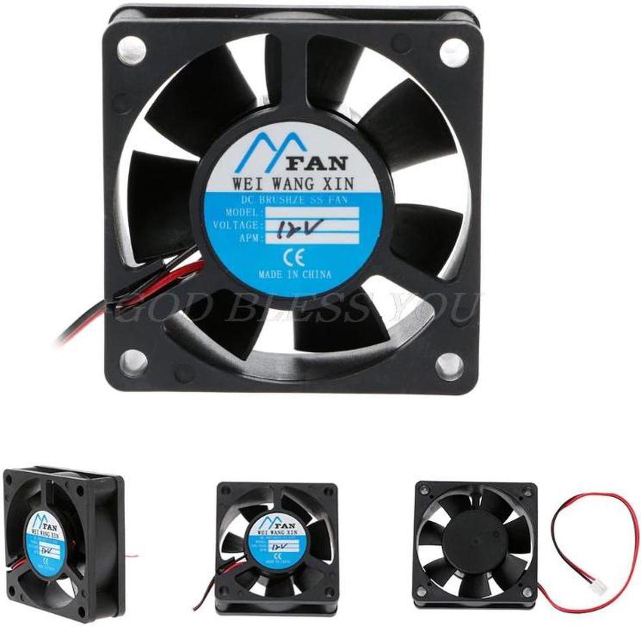 12V 2-Pin Cooler Brushless Axial PC CPU Case Cooling Fan 6020 60mmX60mmX20mm Drop Shipping