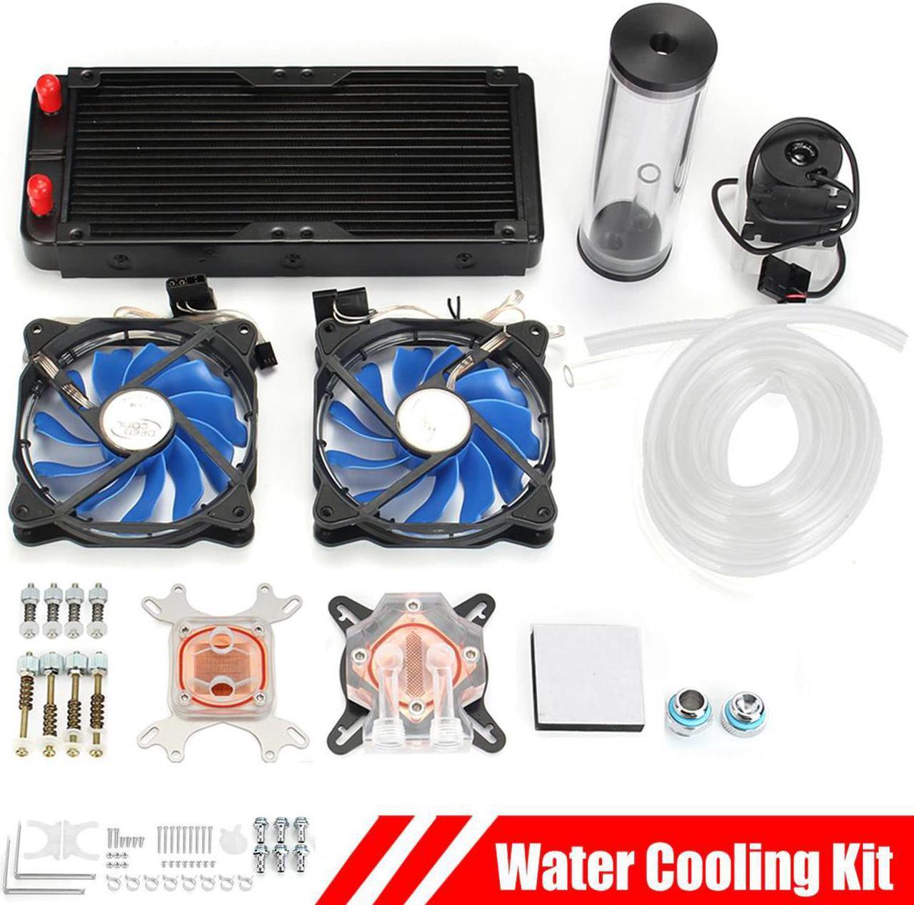 PC Water Cooling Kit With 240mm Water Row + CPU Water Cooling System Kit Computers Radiator Pump Reservoir Heat Sink