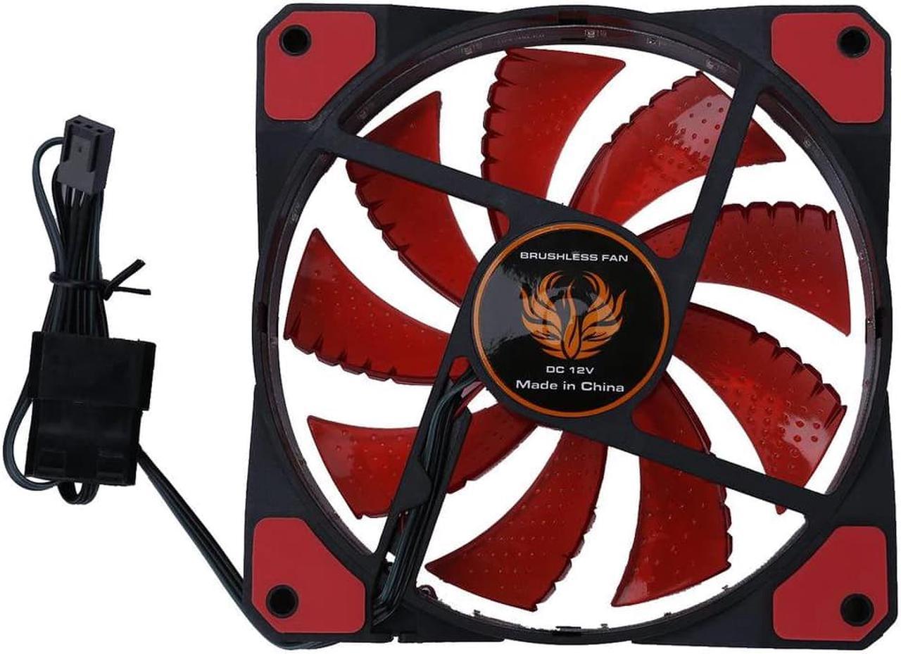 120mm pc computer fan 15  Lights LED Cooler Cooling Fan Plastic 12V DC 4P 3P 120*120*25mm Easy Installed Fan Colorful Computer