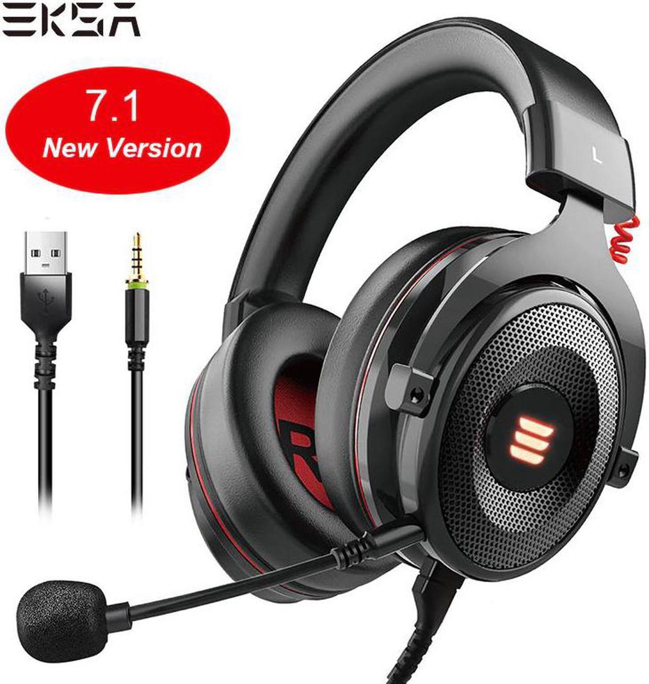 Gaming Headset E900 PRO Headset 7.1 Surround Sound Wired Headphones LED USB/3.5mm Headset Gamer with Mic For Xbox PC PS4