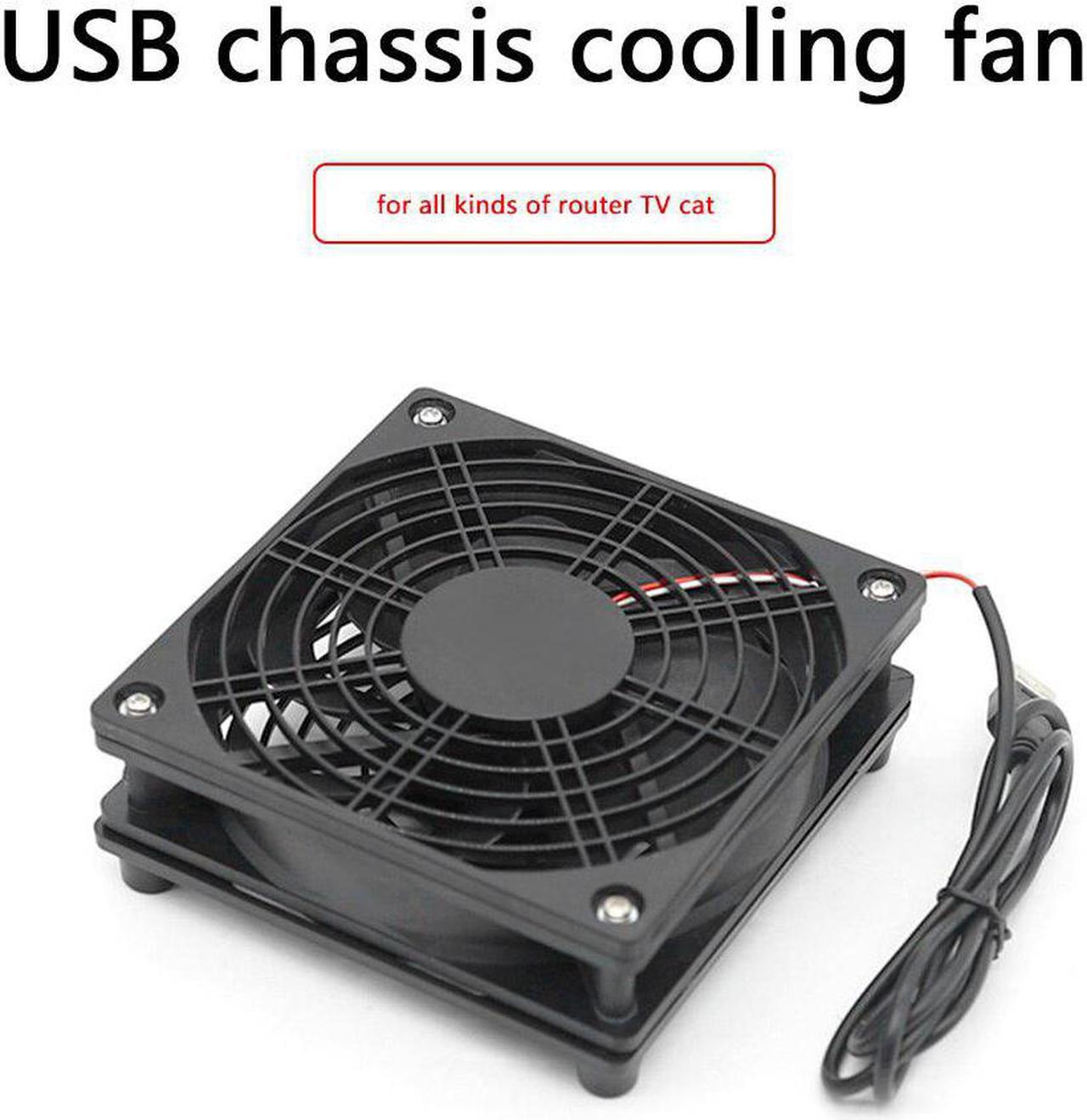 5V USB Computer Case Chassis Cooling Fan Set-top Box Mute 5V USB Wireless Router Cooler for Household Computer Accessories