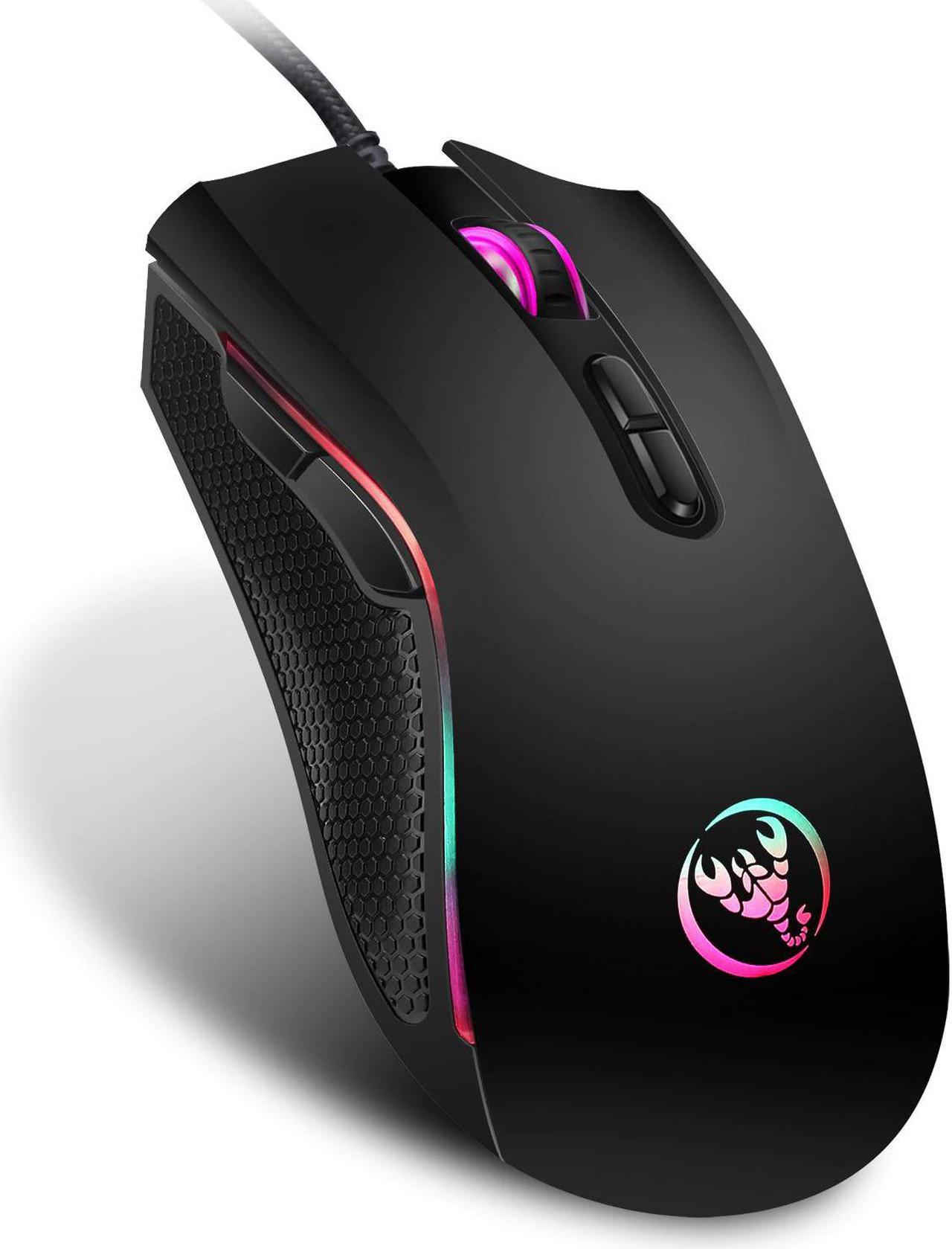 brand High-end optical professional gaming mouse with 7 bright colors LED backlit and ergonomics design For LOL CS