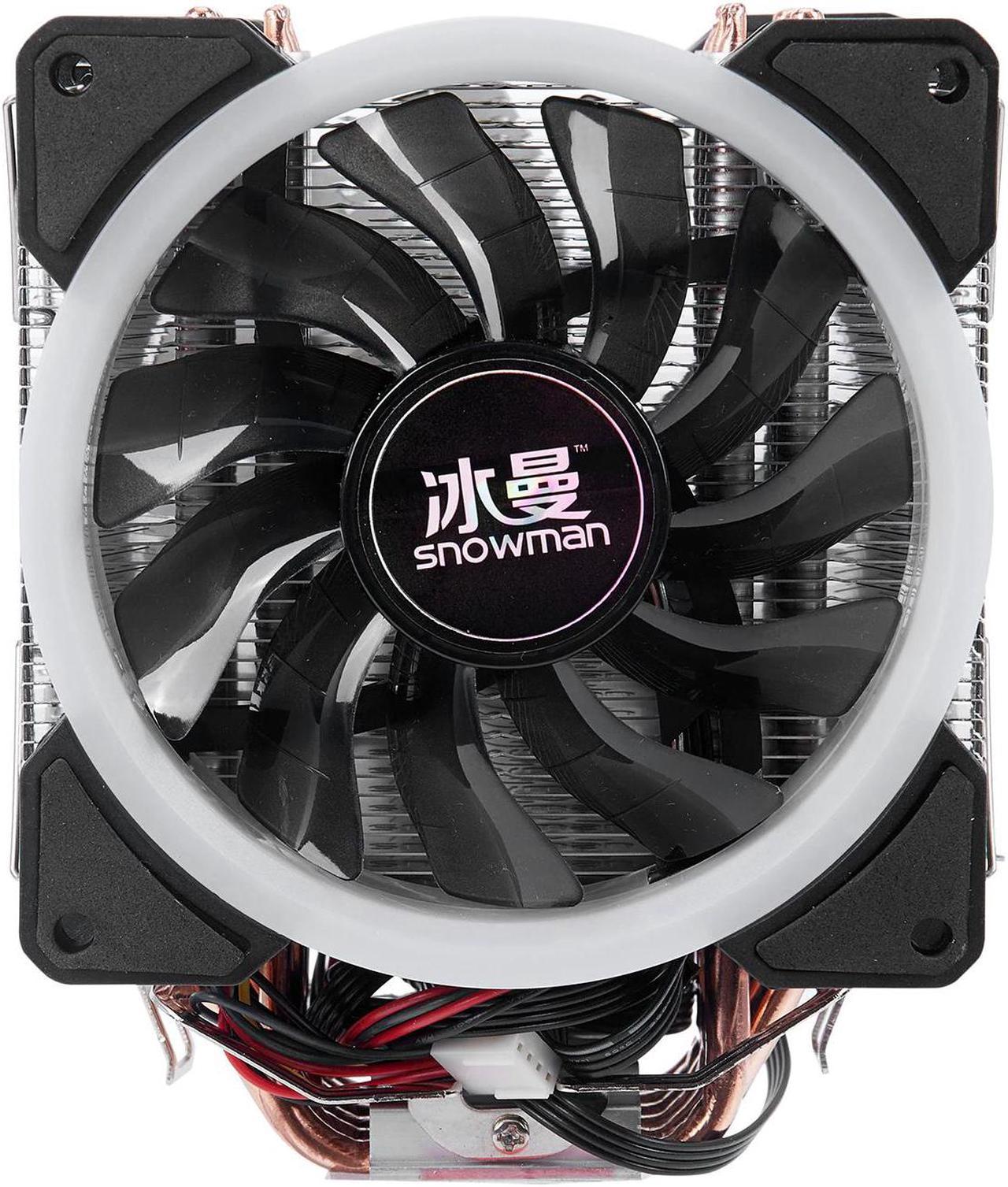 4 PIN CPU cooler 6 Heat-pipe RGB LED Single Double fans cooling 12 cm fan LGA 775 1151 115X 1366 support Intel AMD