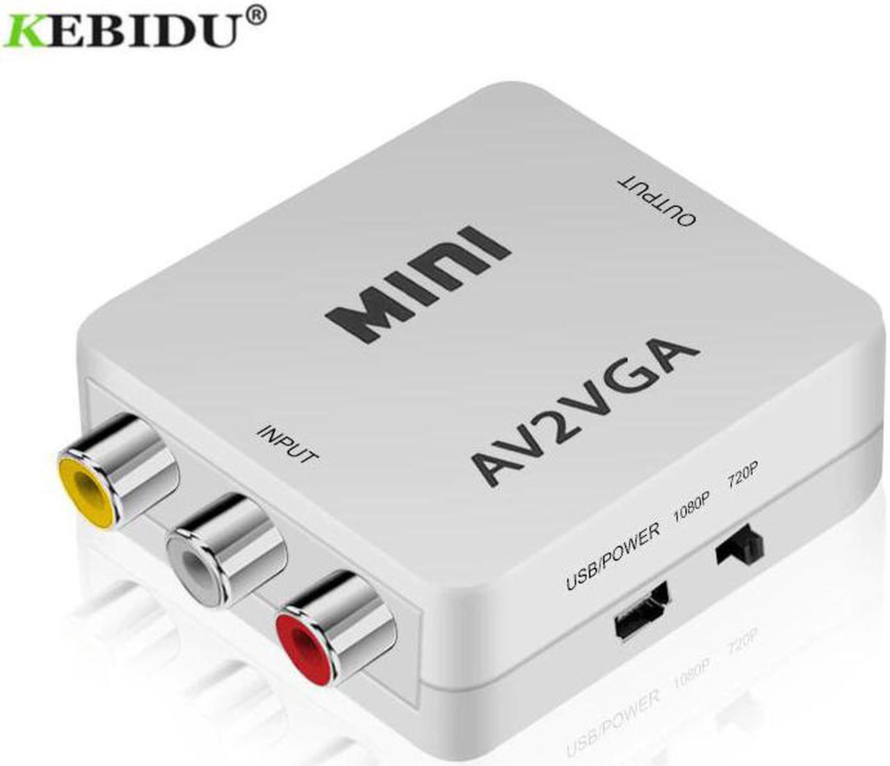 Alt view image 5 of 5 - Mini HD AV2VGA Video Converter Convertor with 3.5mm Audio AV VGA  Converter Conversor For PC to TV HD Computer to TV