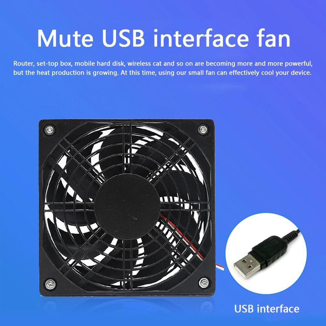 1pcs 120mm 120x25mm 5V USB Computer Case Chassis Cooling Fan Wireless Router Set-top Box Silent Mute Radiator Cooler