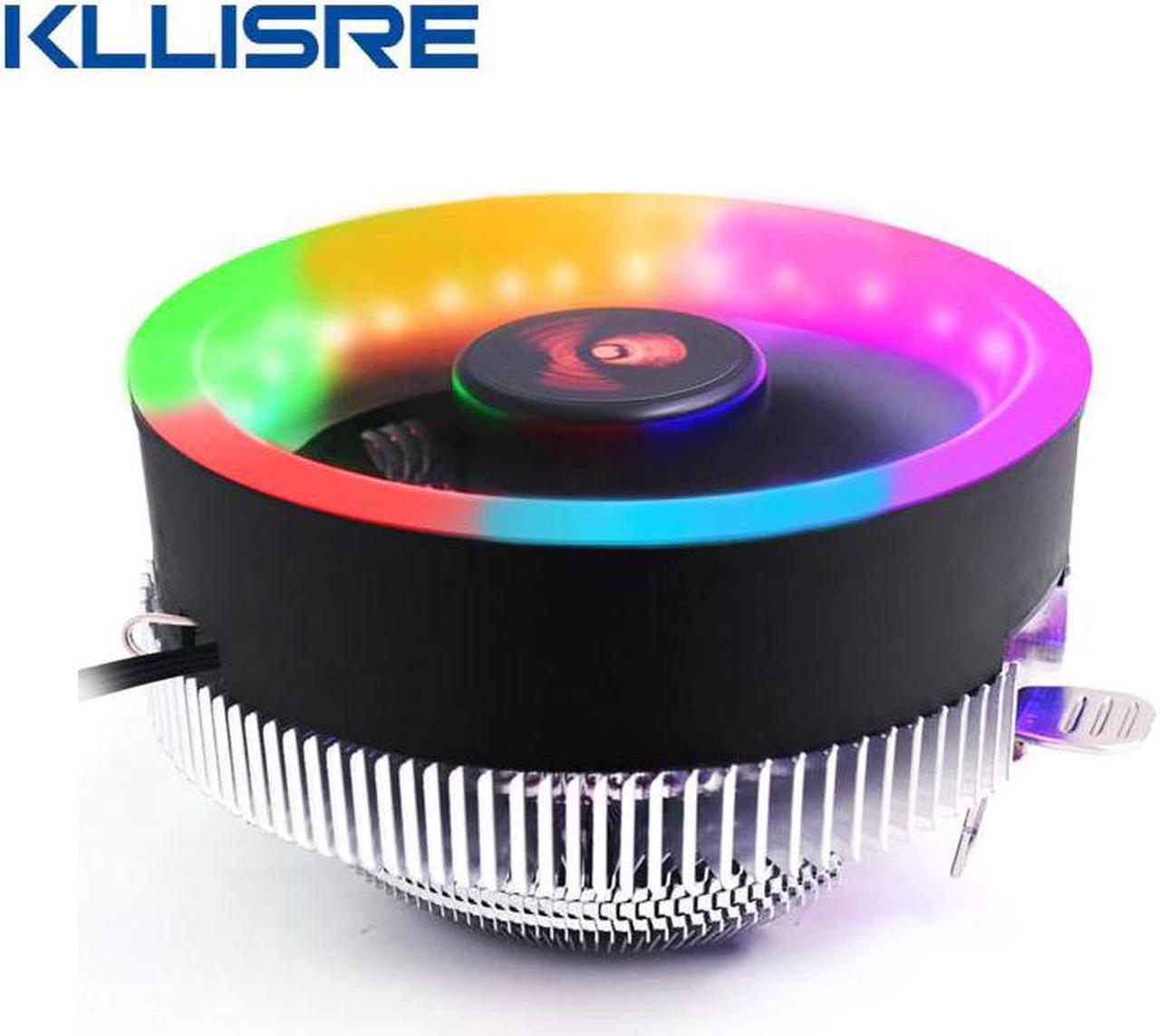 PC CPU Cooler Fan Heatsink LED Aperture CPU Cooling Fan Quiet Radiator For Intel 775/1155/1150/1151 AM3 AM3+