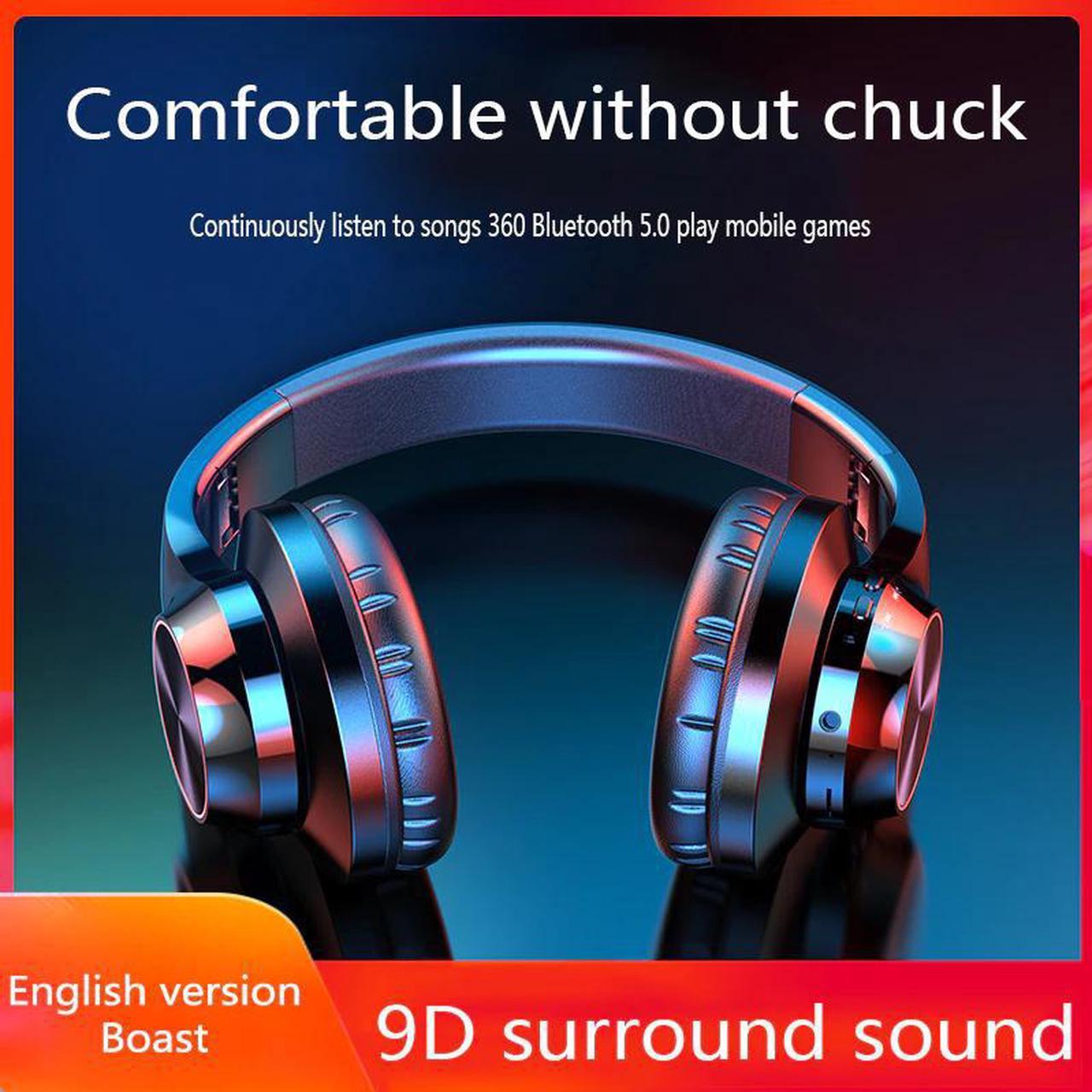 9D Stereo Wireless Bluetooth Headphones Head Phones Wireless Gaming Headset  Fone De Ouvido Bluetooth