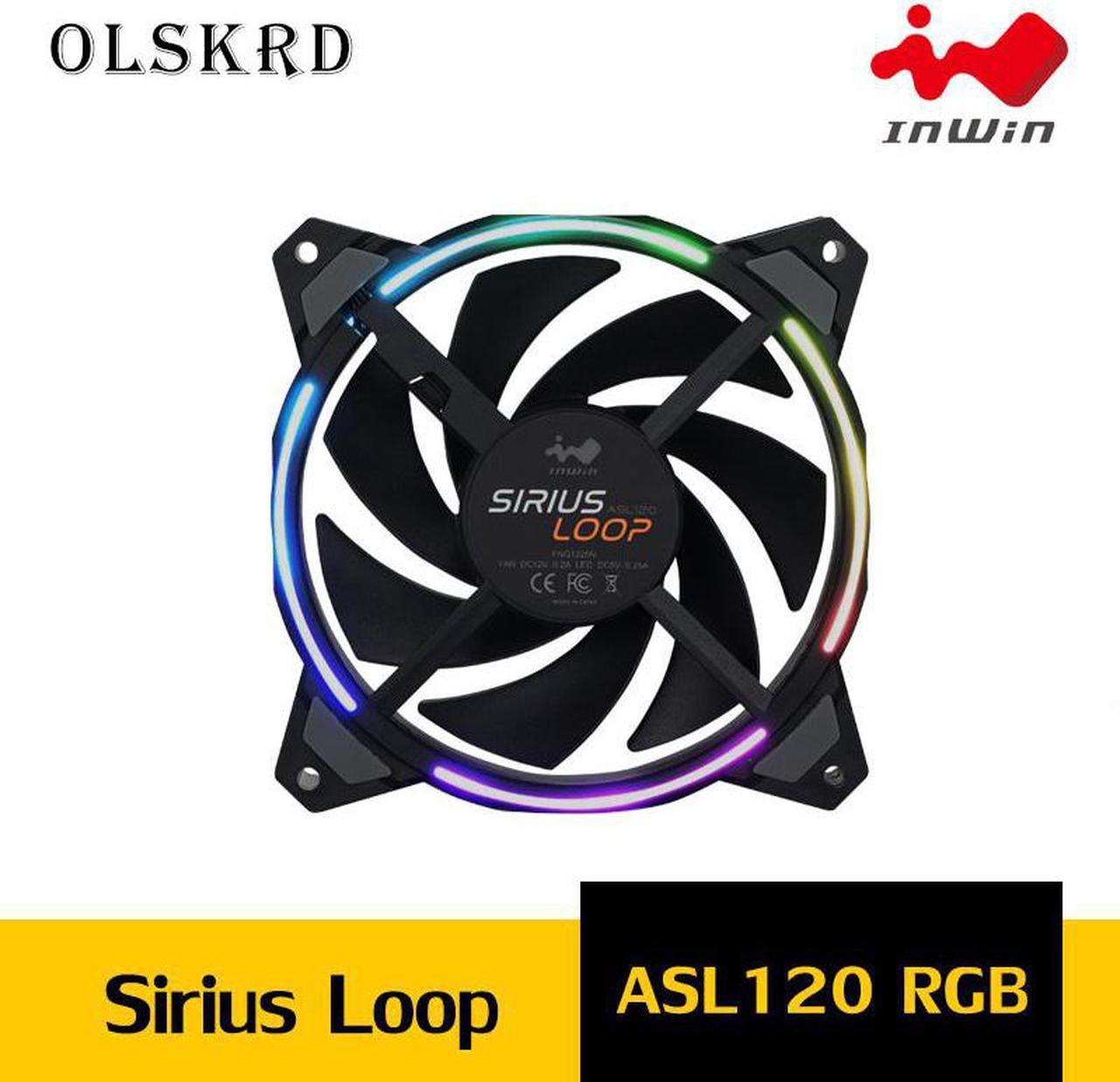 Sirius Loop ASL120 120mm Cooler Fan Double Aura RGB PC Fan InWin PWM design Cooling Fan For Computer Silent Gaming Case