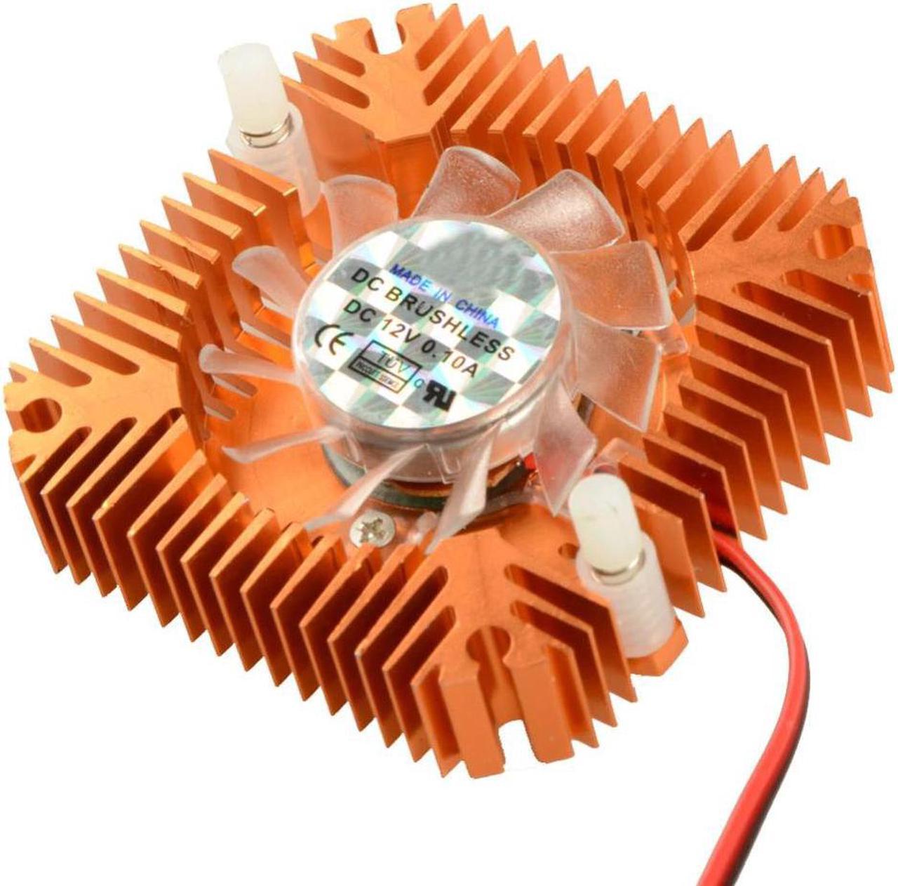 Fan 55mm 2 PIN Graphics Cards Cooling Fan Aluminum Gold Heatsink  Fit For Personal Computer Components Fans