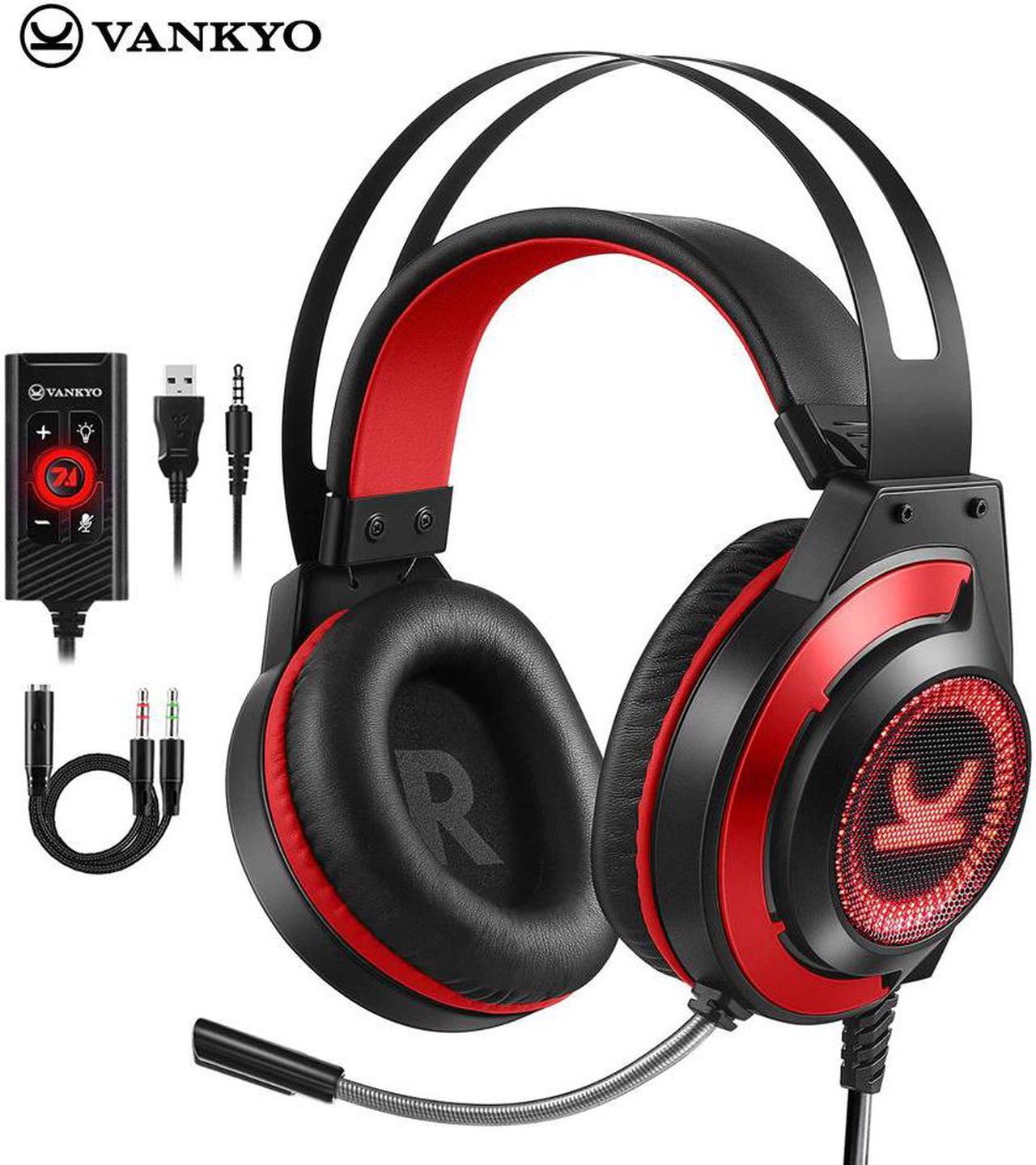 Gaming Headset CM7000 Gaming Headphones with Noise Canceling Mic & Memory Foam Ear Pads for PC, PS4 Portable headset