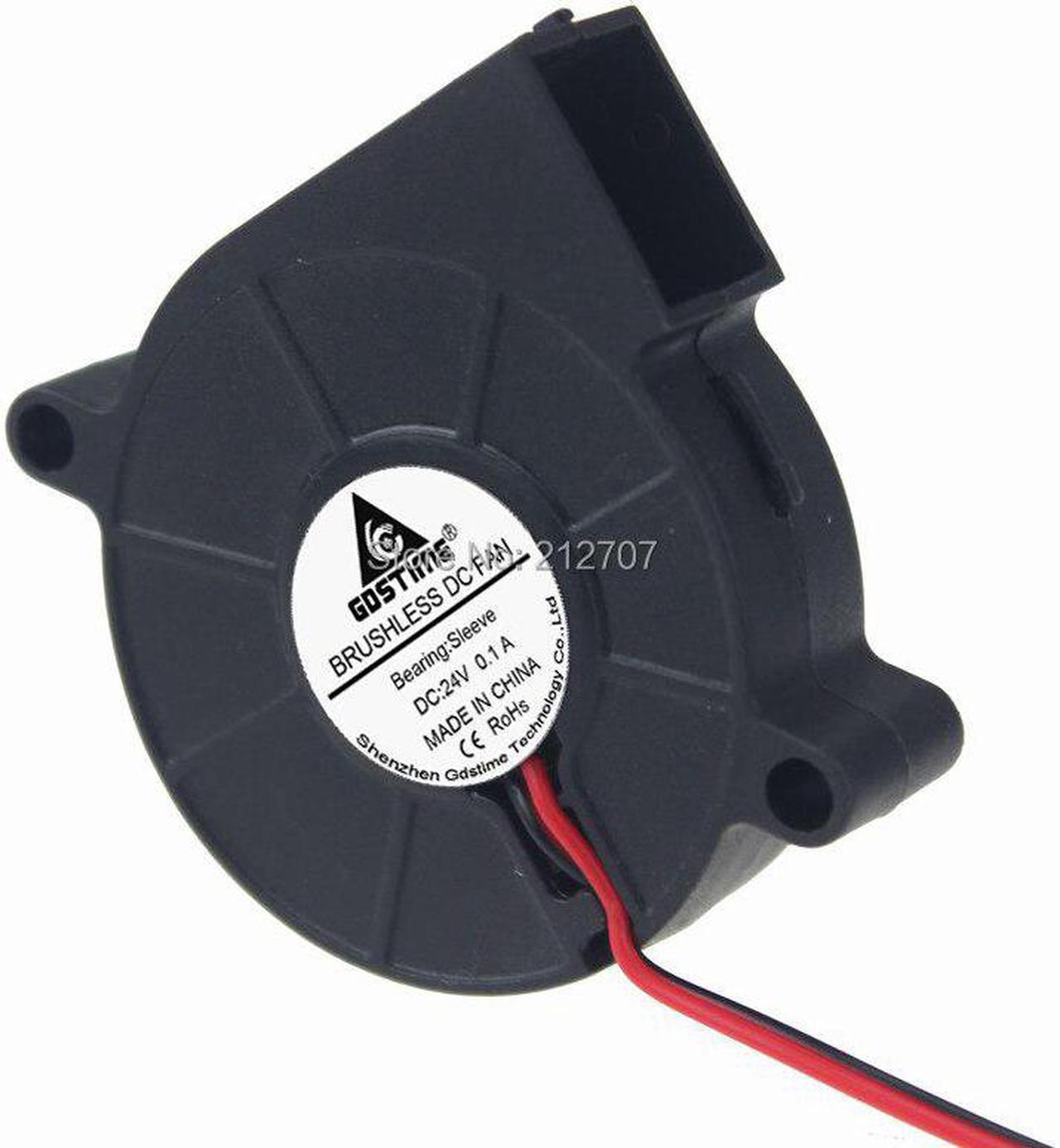 1PCS  5cm 50mm x 15mm DC 24V 2Pin Brushless Cooing Cooler Small Mini Centrifugal Blower Fan 5015