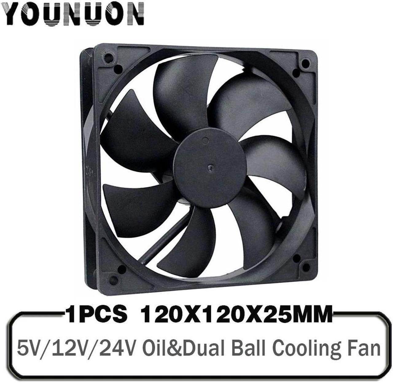 5V 12V 24V 120mm Cooling Fan 12025 120x120x25mm  Brushless Cooler Fan PC Laptop Computer Case Fan Industry Axial Cooler