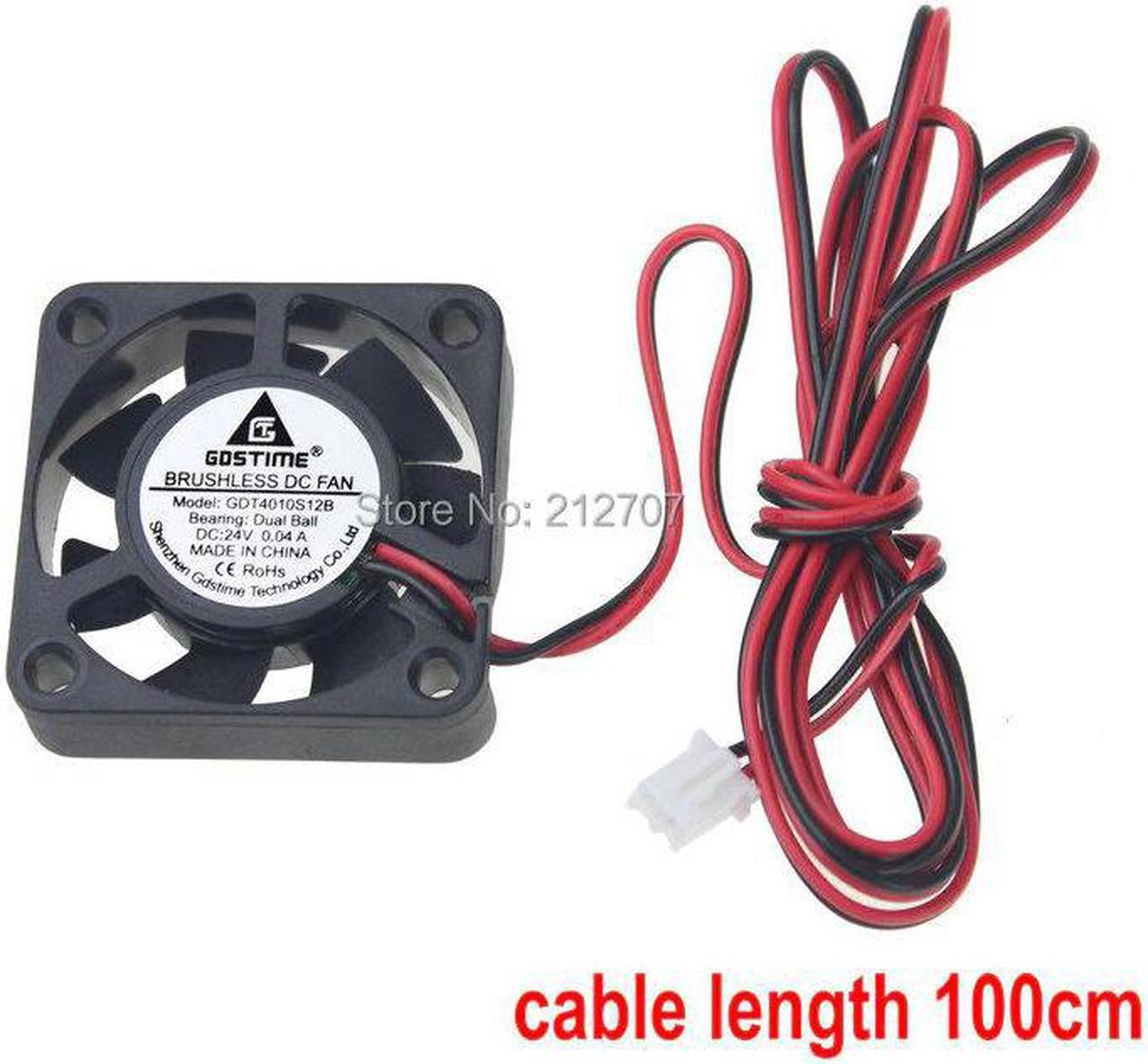 1 Piece  4010 40MM 40x40x10MM 24V 2Pin Ball Bearing DC Cooler Small Cooling Fan FOR 3D PRINTER PART