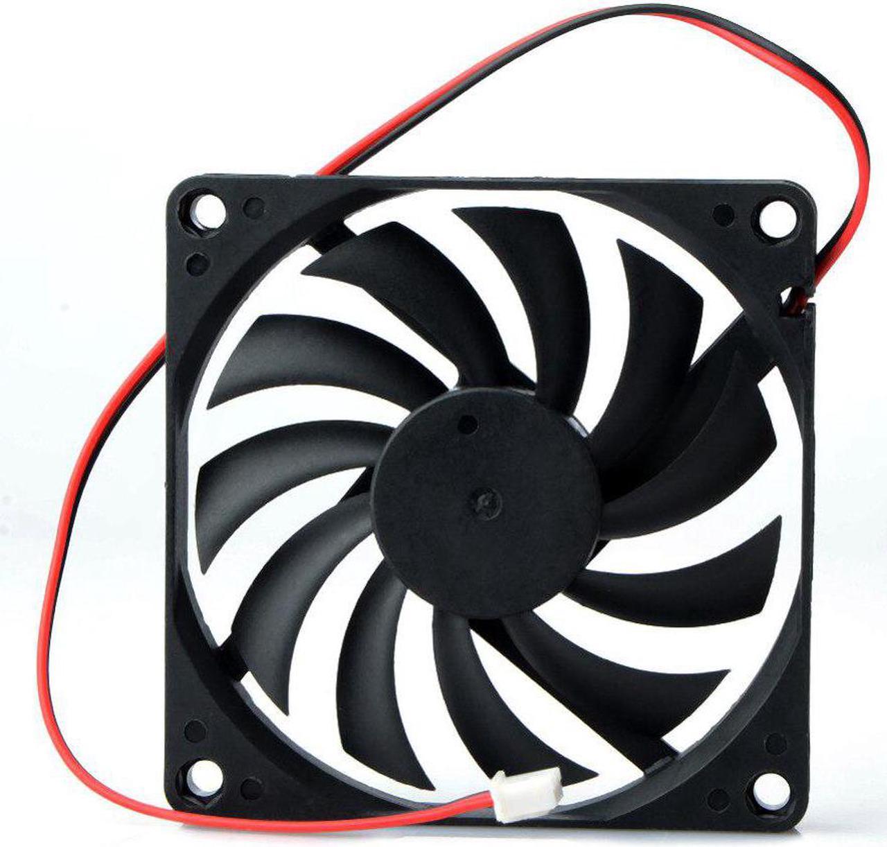 2 Pin Connector Cooling Fan PC Computer CPU Cooling Fan Cooler Super Quiet Silent CPU Cooling Fan P0.11 80mm for Computer Access