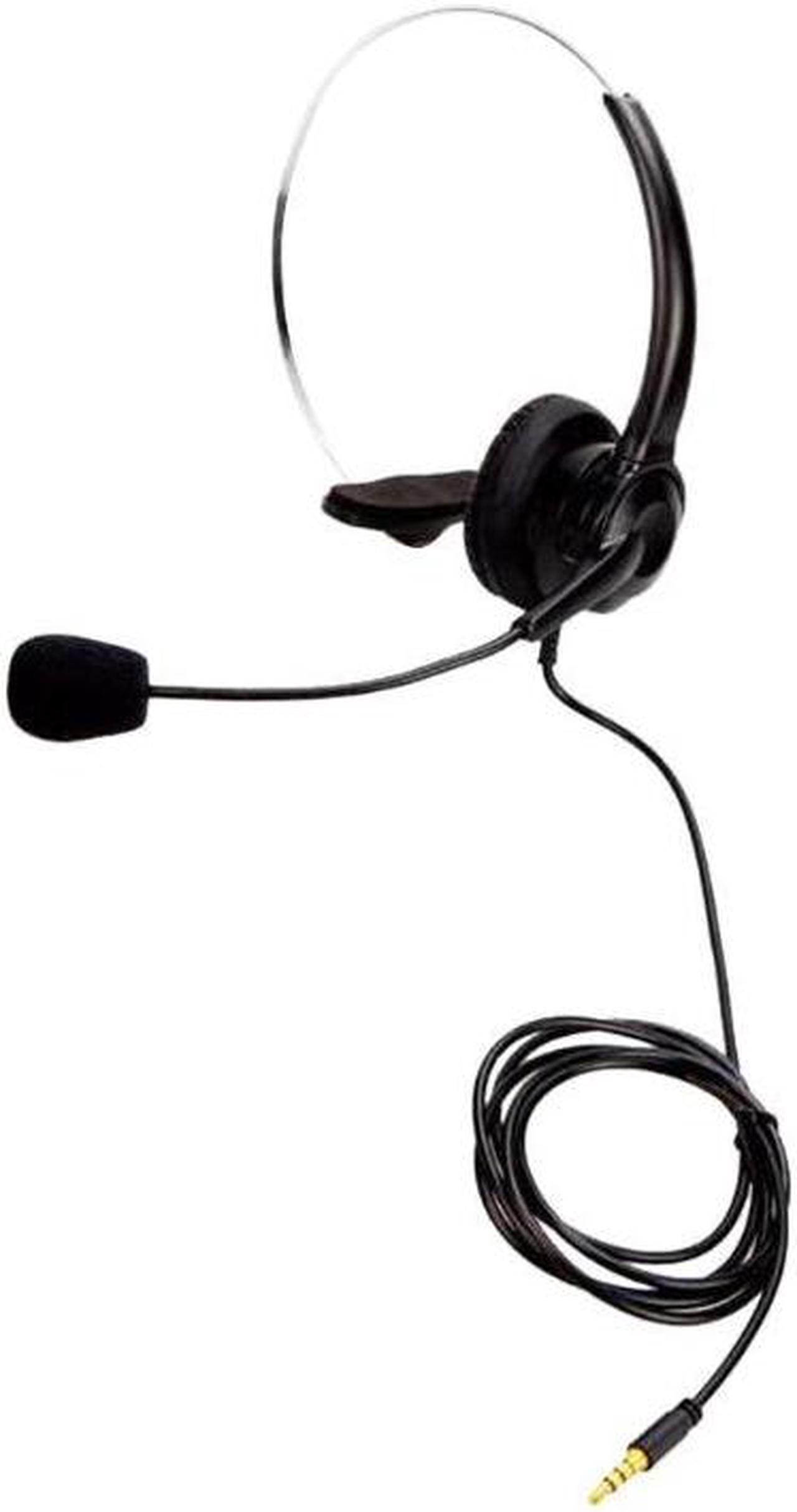 Center Headset with Microphone 3.5MM Plug Telephone Voice Interphone Headphone for Computer PC Game Volume Control