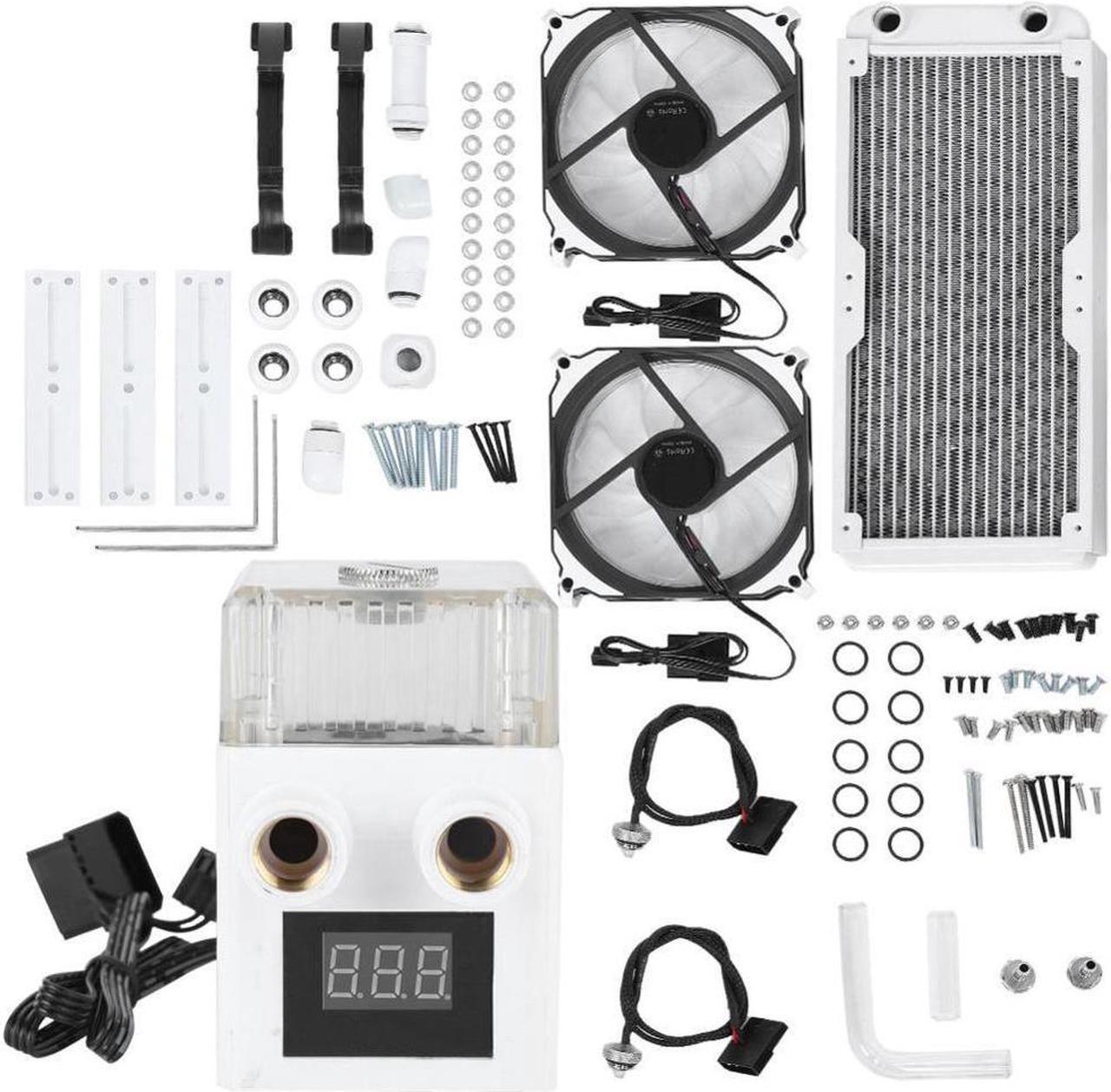 PC Water Cooling Kit Liquid Computer Cooling Set G1/4 Thread 200L/H Integrated Water Pump Computer Water Cooling System