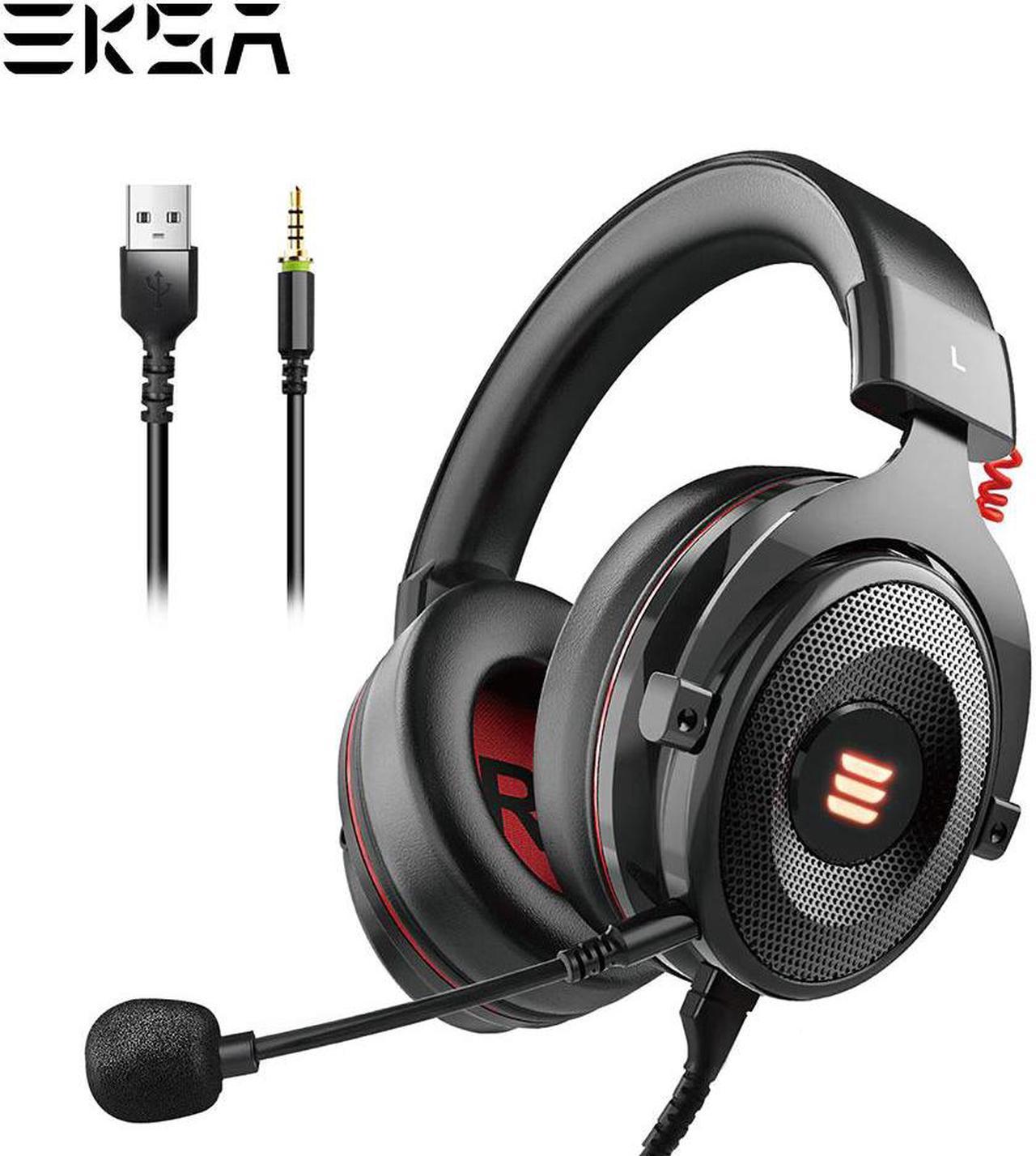 E900-Pro Virtual 7.1 Gaming Headset Deep Bass Over-Ear Headphones With Pluggable Mic Noise Isolated For PC/Phone/PS4/XBox