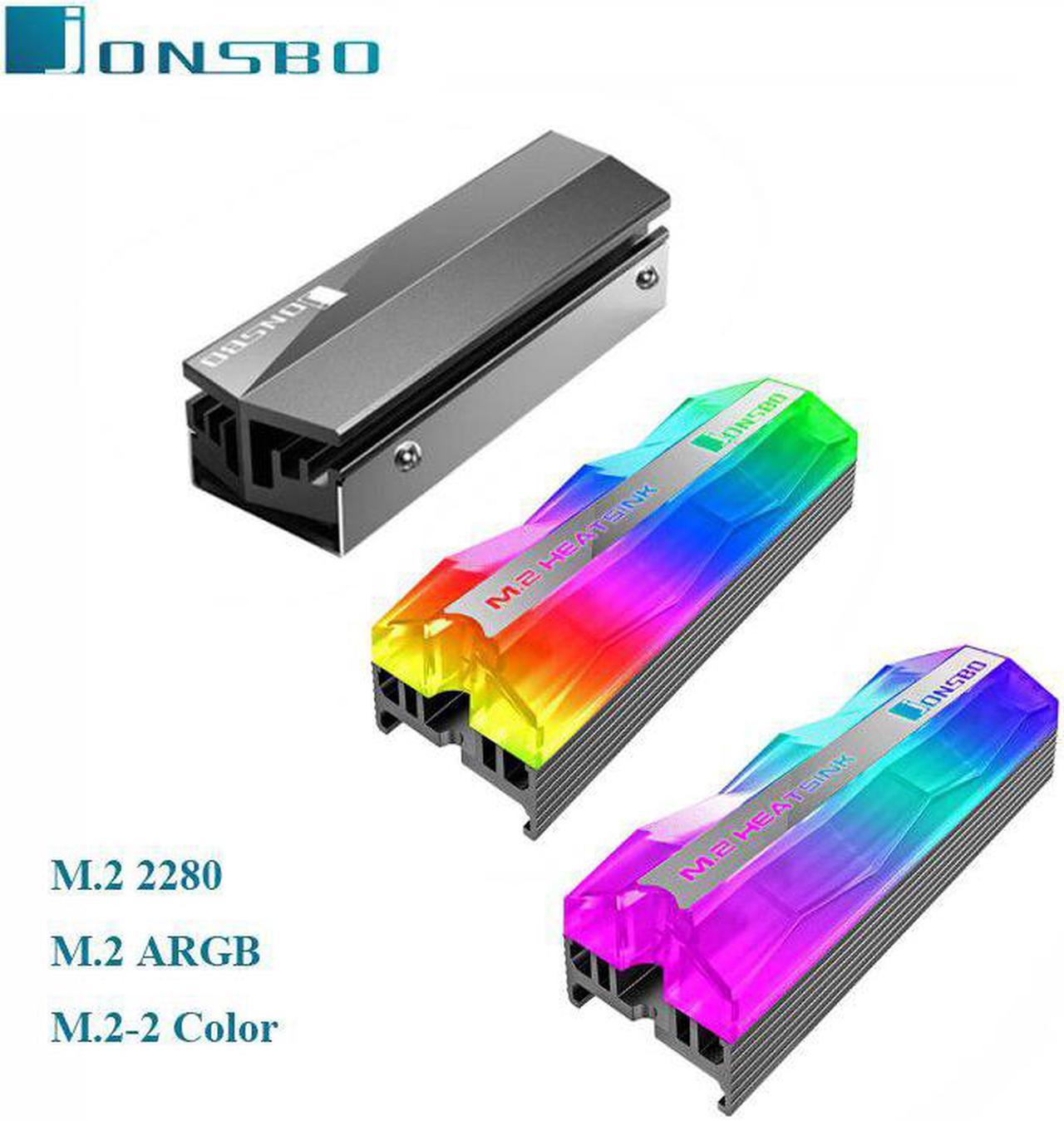 M.2 SSD Heatsink M.2-2 Cooler Light 5V 3Pin PC Cooling Parts for NGFF NVME PCIE M.2 2280 Solid State Hard Disk Radiator