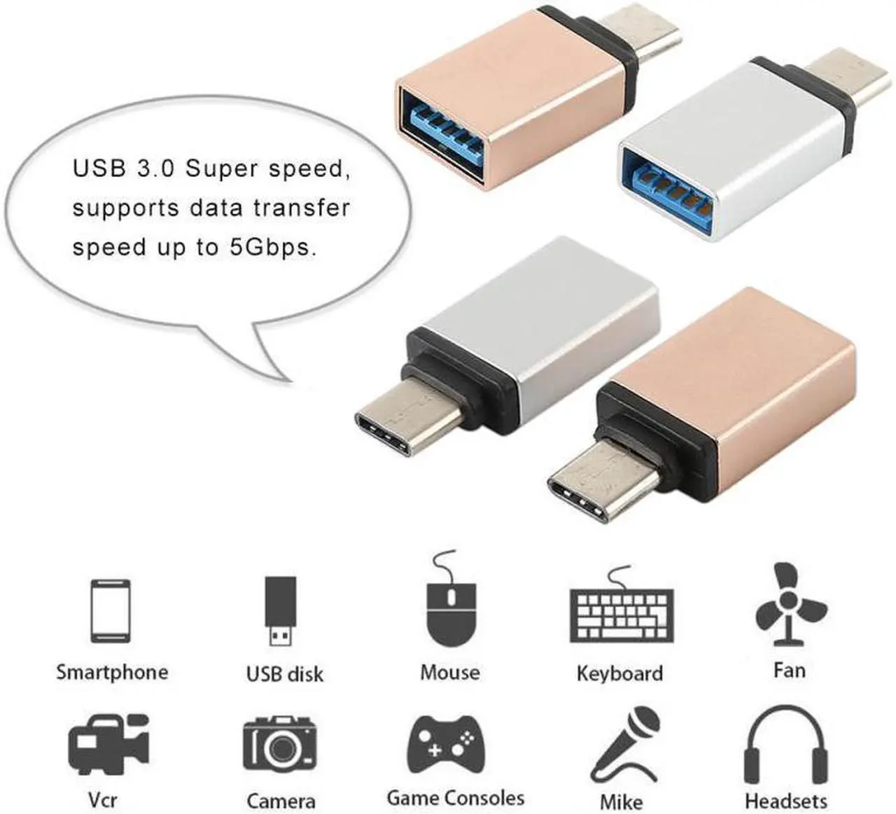 Main image of Sale 5/3/1PCS USB-C Type C Male To USB 3.0 Female OTG  Sync Adapter  Charge Micro USB Cable For Mole Phone