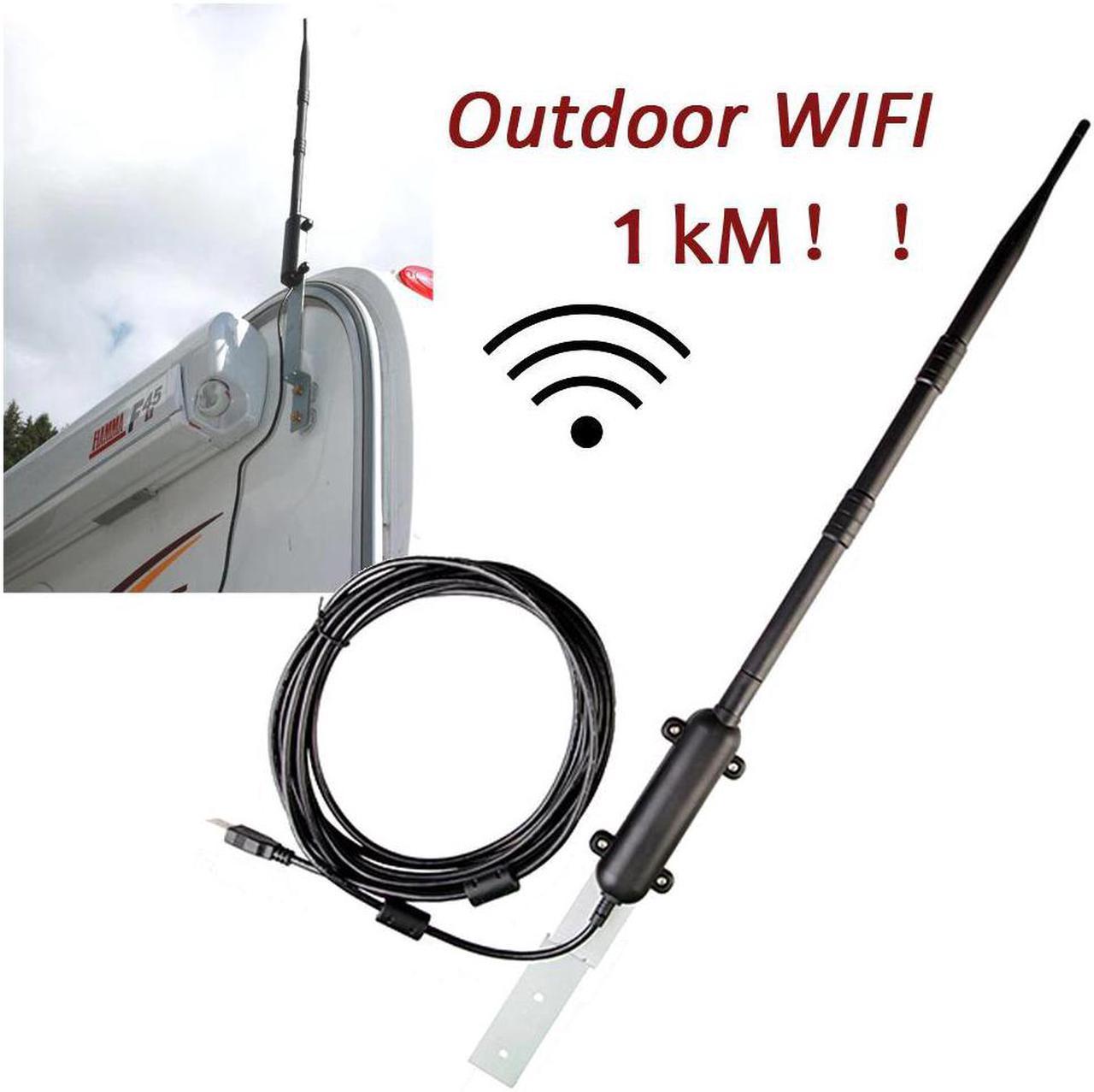 High Power 1000M Outdoor WiFi USB Adapter WiFi Antenna 802.11b/g/n Signal Amplifier USB WiFi Adapter Smart MIMO Antenna