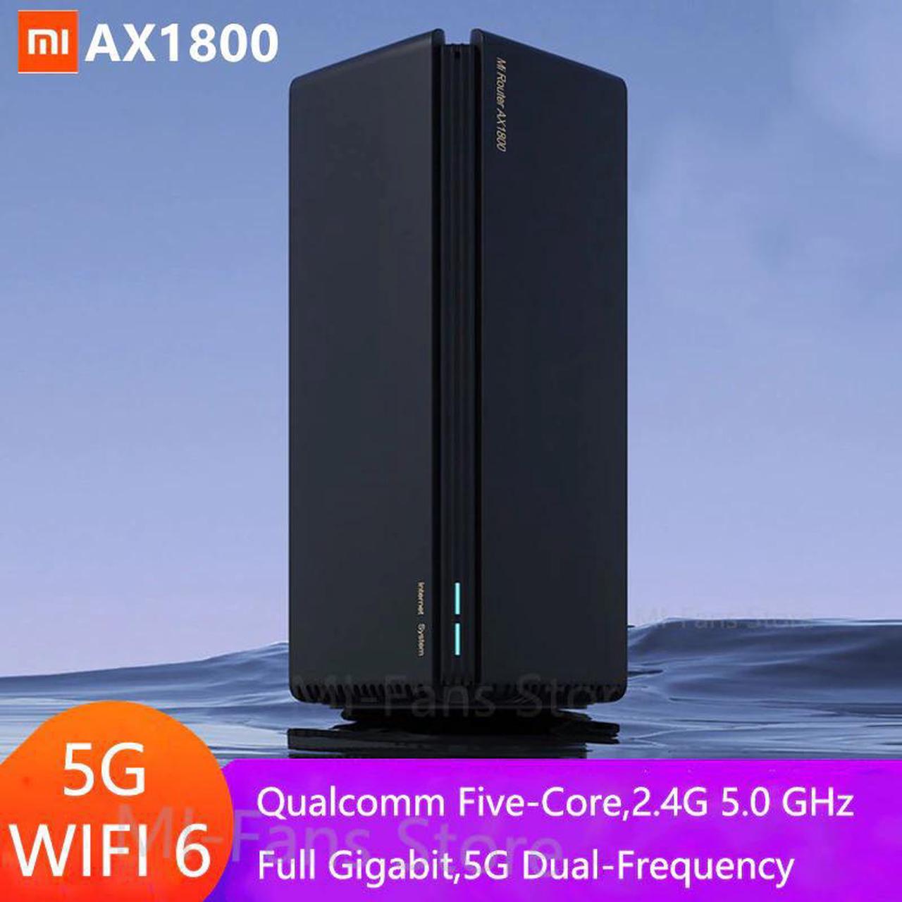 Newest  Router AX1800 Wifi 6 Gigabit 2.4G 5GHz 5-Core Dual-Band Router OFDMA High Gain 2 Antennas Wider Mi Router AX1800