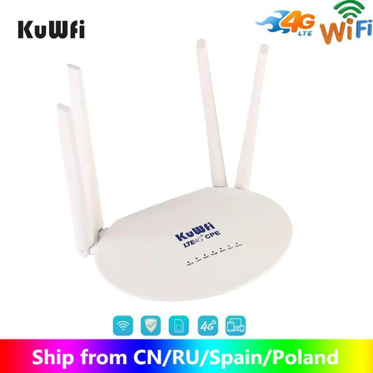 4G LTE Router 150Mbps CAT4 Wireless CPE Routers Unlocked Wifi Router 4G LTE FDD/TDD RJ45Ports&Sim Card Slot Up to 32users