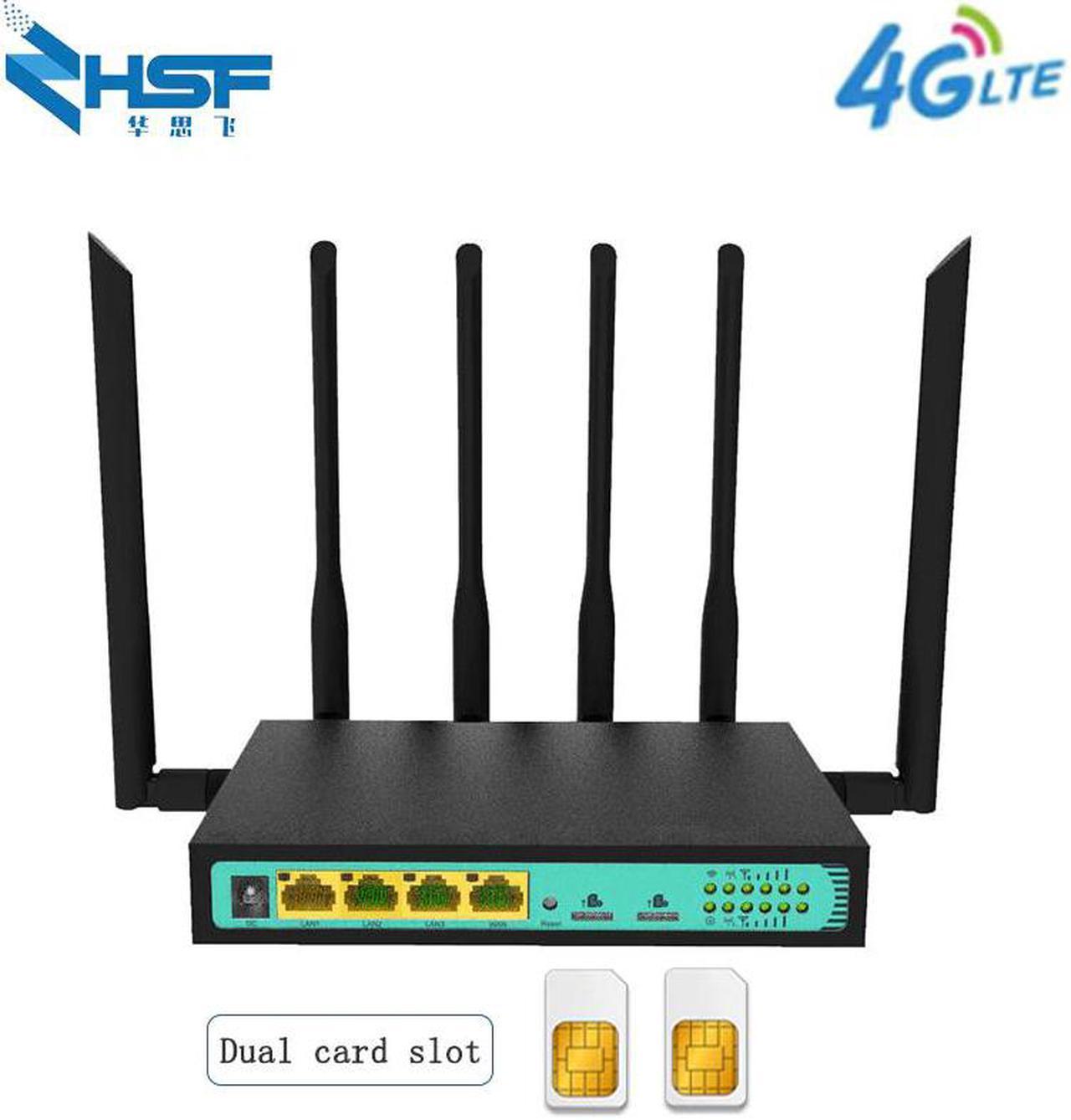 4G dual SIM card router 300Mbps wireless router 4GCPE WIFI router 4G LTE router VPN PPTP L2TP openwrt (with SIM card)