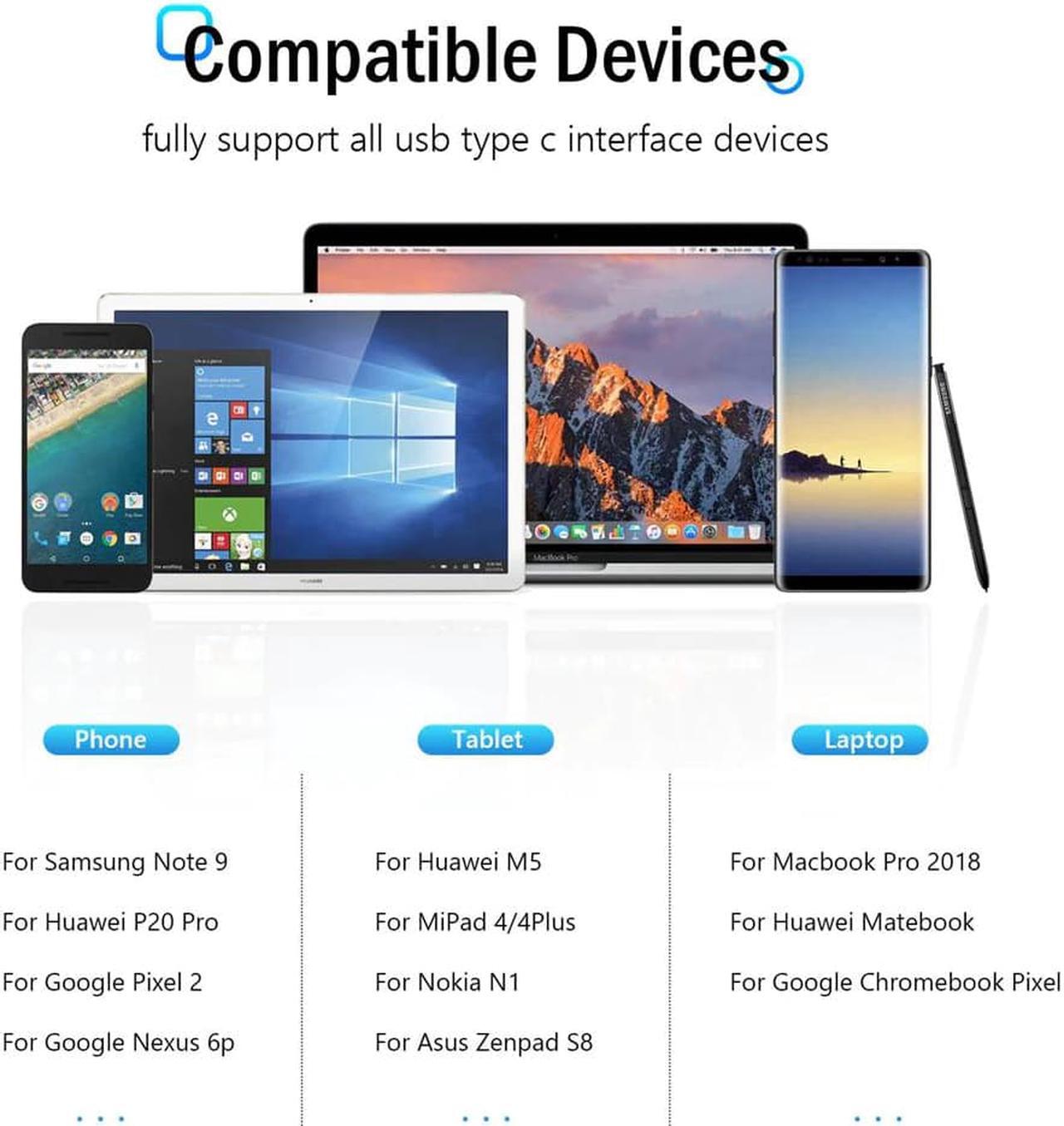 Alt view image 4 of 5 - USB C Adapter OTG Cable Type C to USB 3.0 USB 2.0 Thunderbolt 3 OTG Type-C Adapter for MacBook USBC OTG