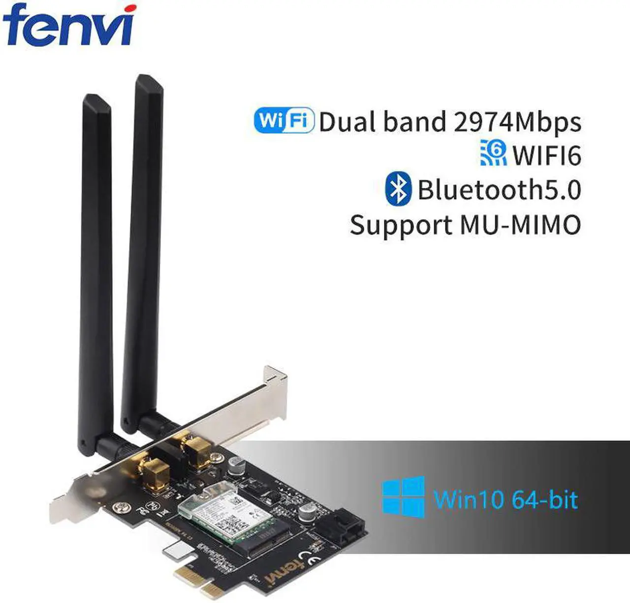 Main image of Desktop Wi-Fi 6 PCI-E Wireless Adapter 2.4Gbps 2.4G/5Ghz 802.11ac/ax Bluetooth 5.0 AX200NGW Wifi Card For  AX200 MU-MIMO