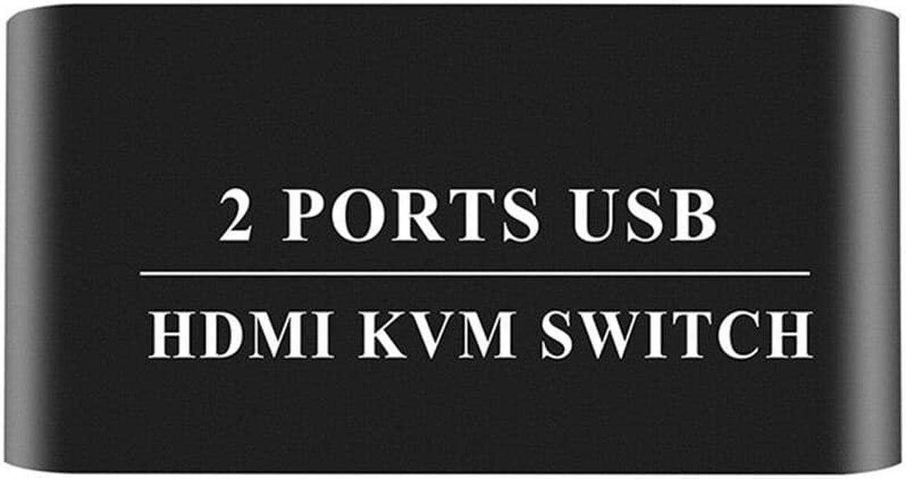 2 In 1 Out Home Office Stable Dual USB Plug And Play Universal Meeting Professional  KVM Switch For Printer Aluminum Alloy