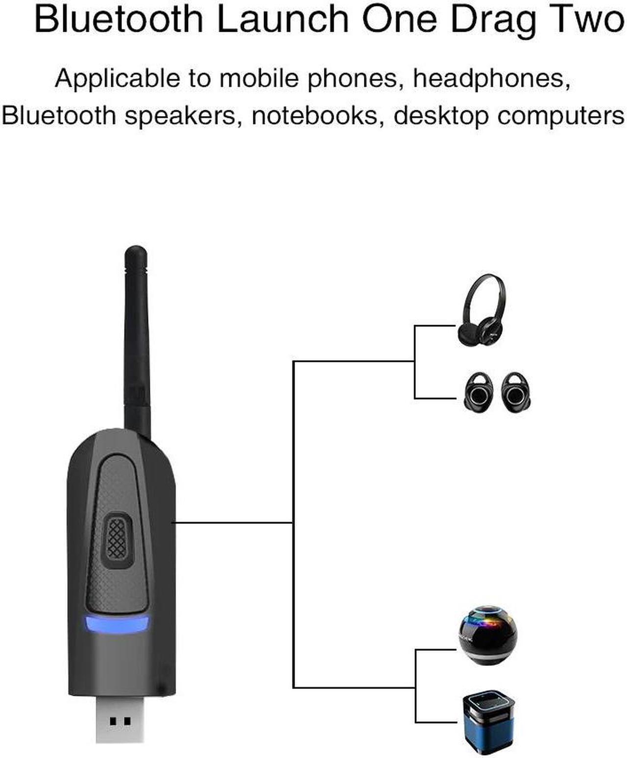 Low Latency / LL Bluetooth 5.0 Transmitter Audio USB Adapter 3.5mm AUX Jack Wireless Dongle Apt-X Transmitter for TV PC PS4