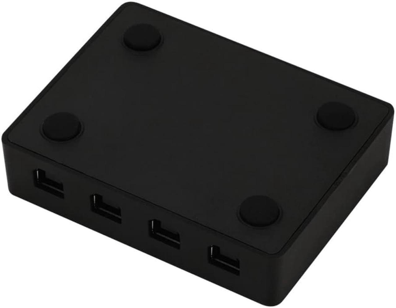 Alt view image 4 of 5 - 4 Ports USB2.0 Hub KVM Box Scanner Monitor Accessory Plug And Play Home Office For PC Printer Sharing Switch Adapter Portable