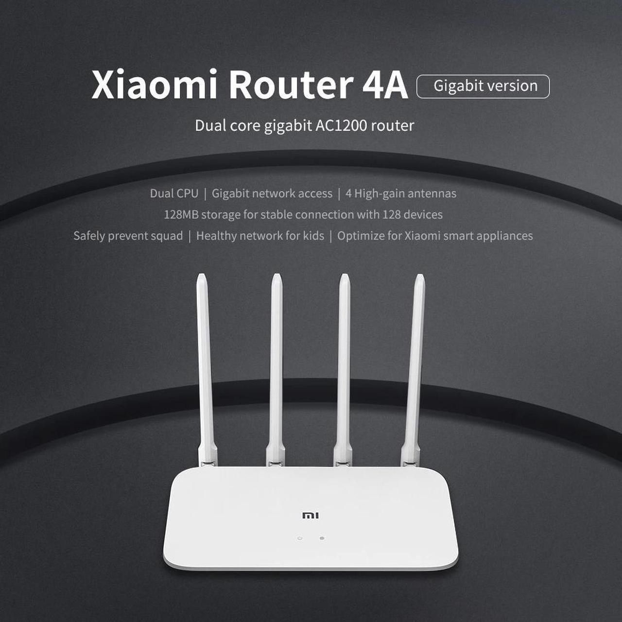 Alt view image 4 of 5 - Original Global Version  Router 4A Gigabit Edition 128MB DDR3 2.4GHz 5GHz Dual Band 1167Mbps  Wifi Router WiFi Extender