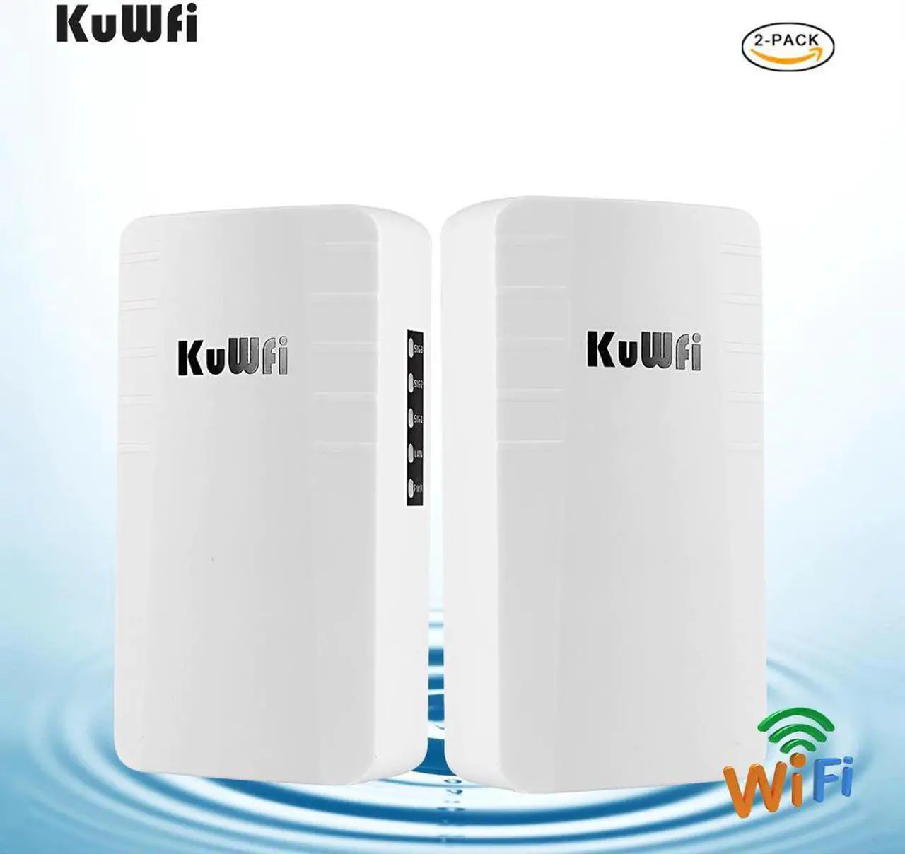 Main image of 300Mbps Wireless CPE Outdoor 2Pack Wifi Outside Booster Extender Router Wifi Repeater with LED Display Support IP Camera in Lift