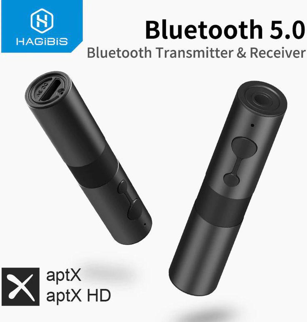 Bluetooth 5.0 Transmitter Receiver aptx Adapter 2 in 1 3.5mm Jack Audio Wireless Adapter AUX for TV Headphones PC Car