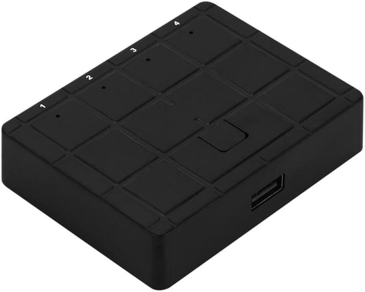 Alt view image 3 of 5 - 4 Ports USB2.0 Hub KVM Box Scanner Monitor Accessory Plug And Play Home Office For PC Printer Sharing Switch Adapter Portable